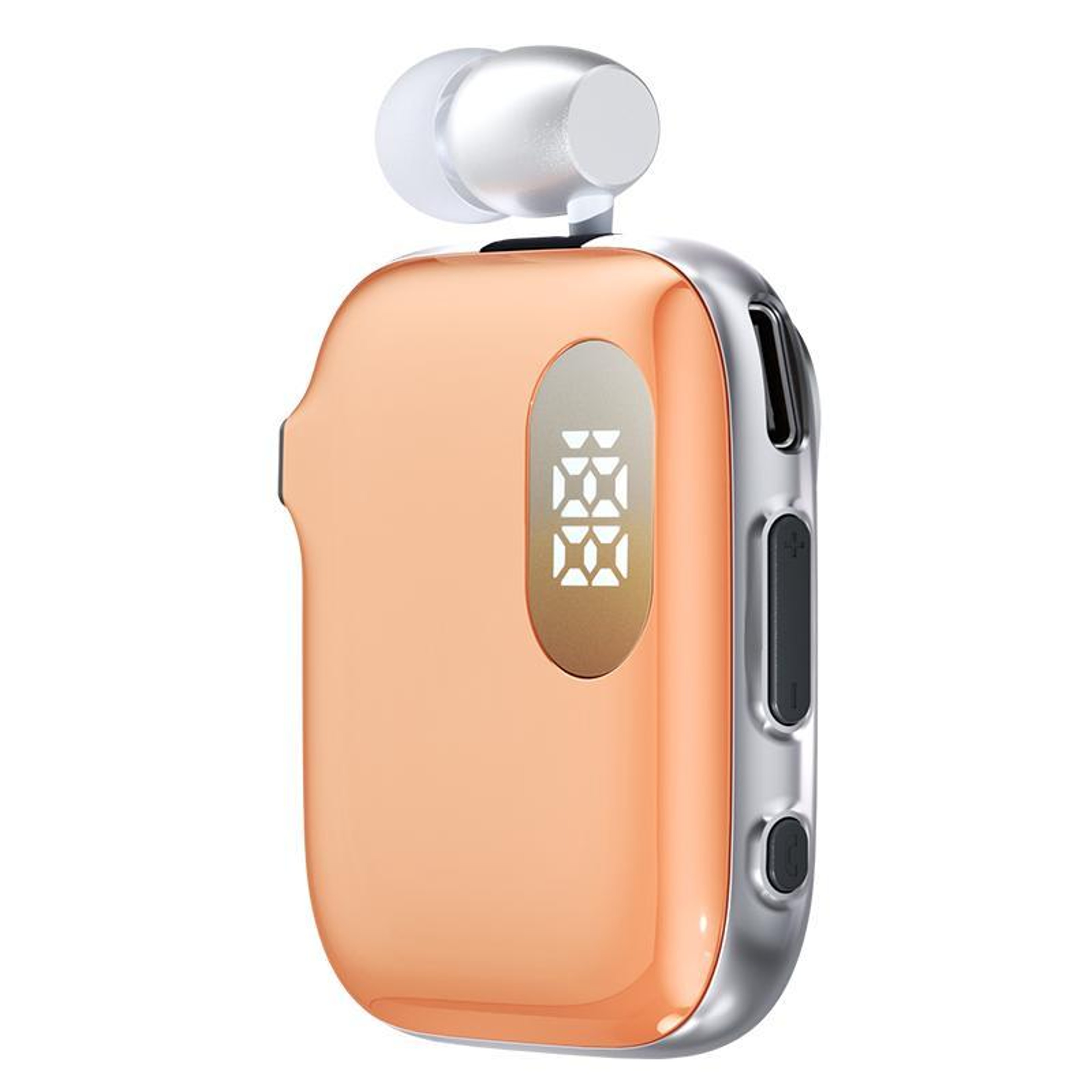 AI Voice Control Bluetooth Earphone With LED Display  Retractable Cable 1