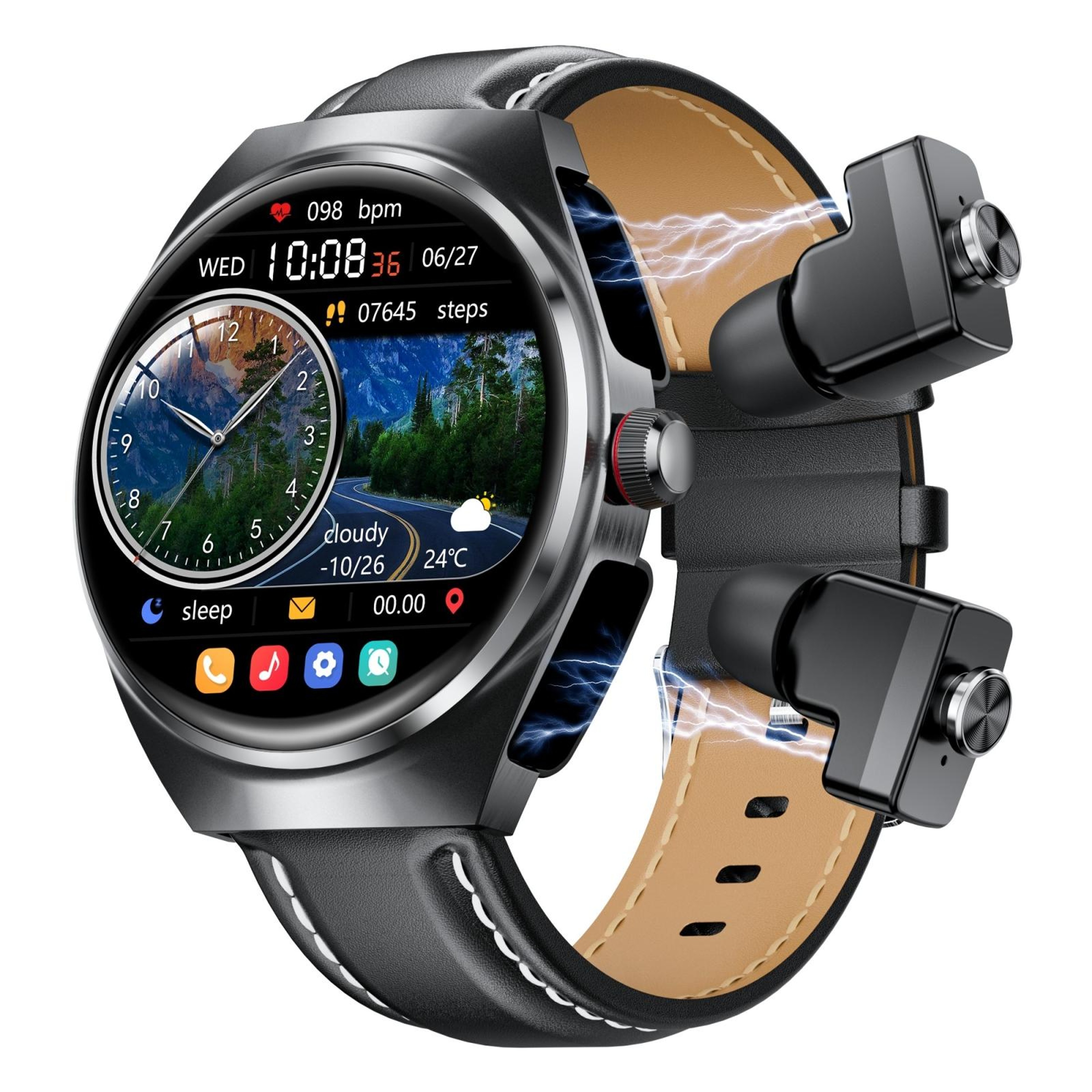 GT95 Smart Watch Earbuds With 153 IPS Display Bluetooth Calling  Health Tracking 0