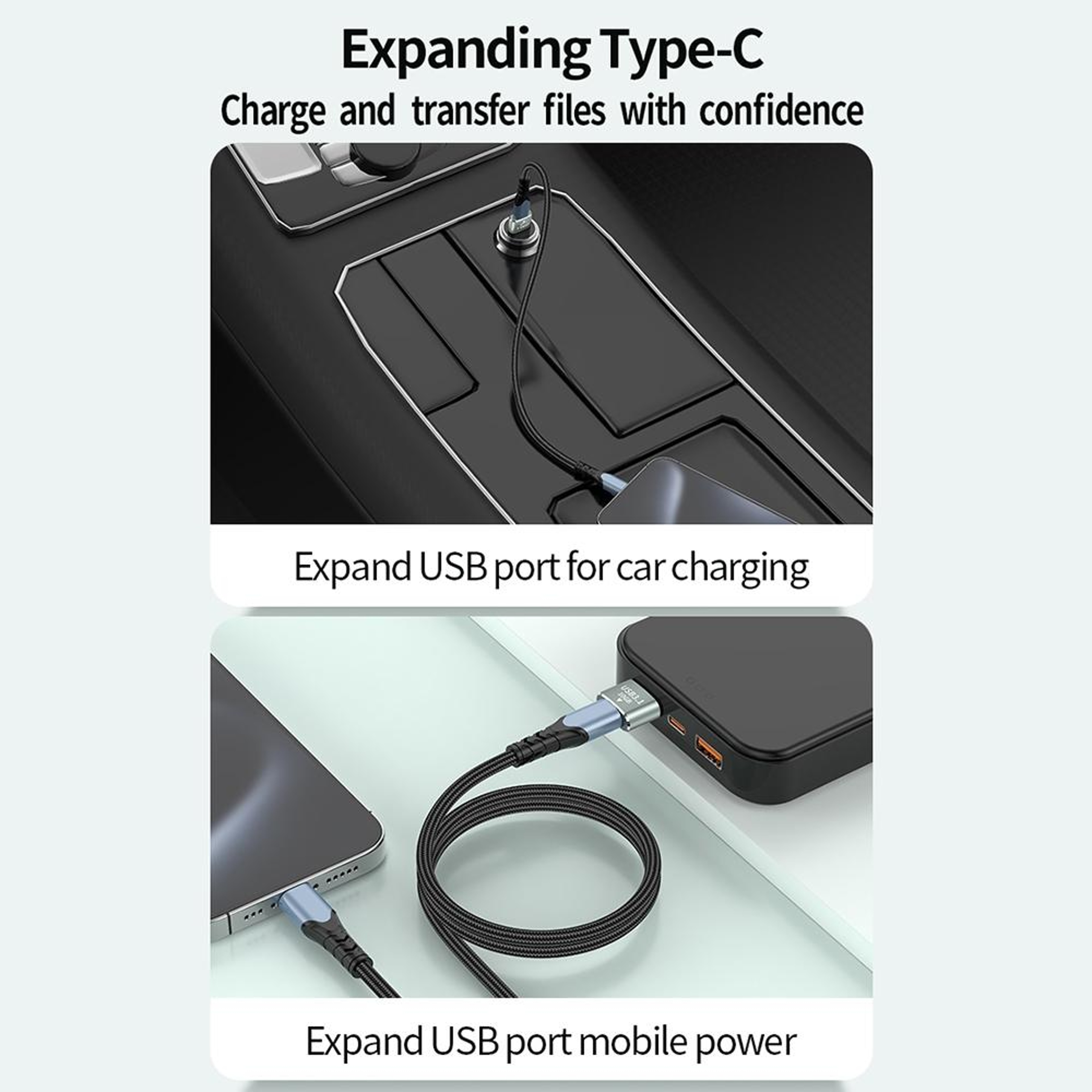 120W USB C OTG Adapter 10Gbps USB 31 Fast Charging Type C Converter 8