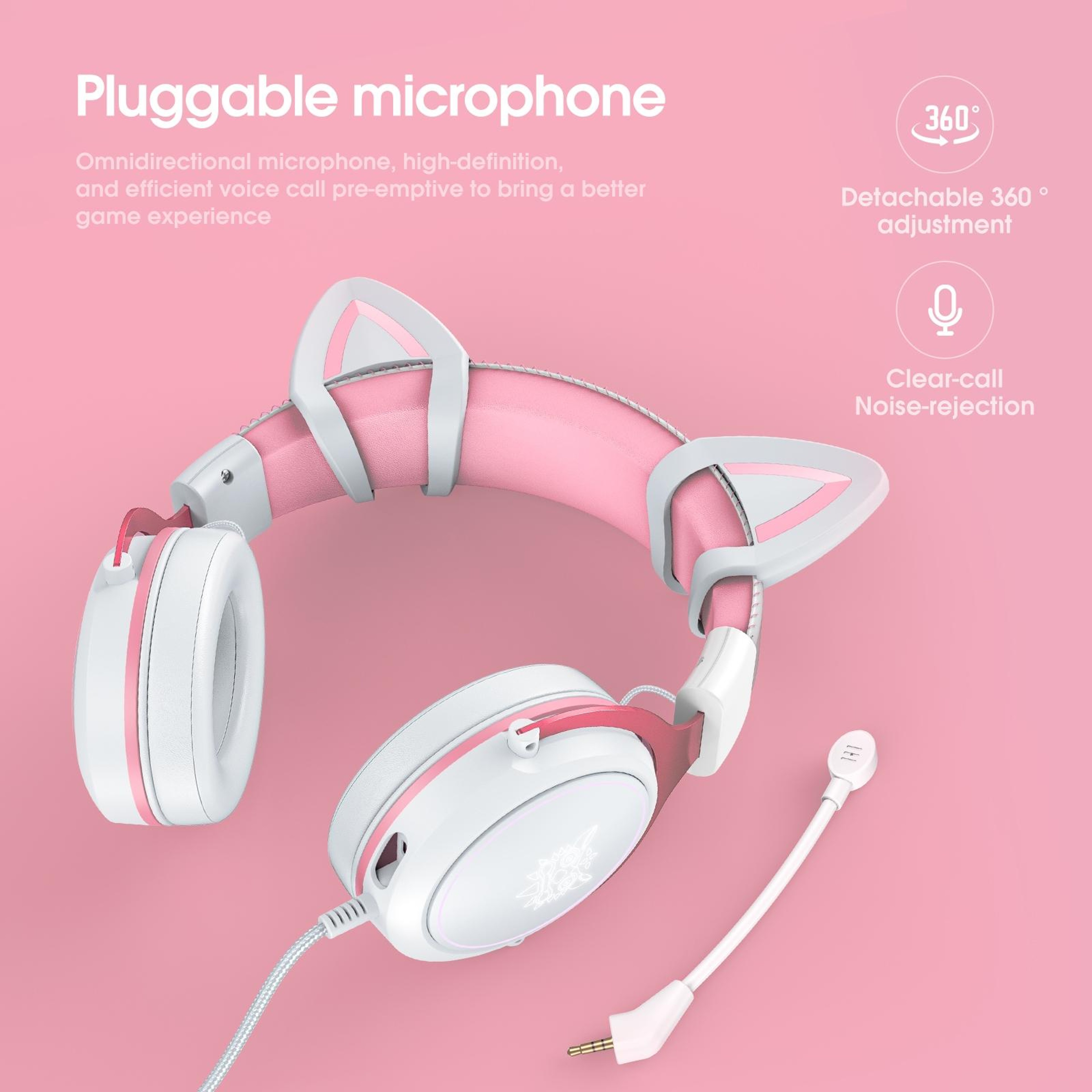 ONIKUMA X10 Gaming Headset With LED Lights  Noise Reducing Mic For PC PS4  Mobile 2