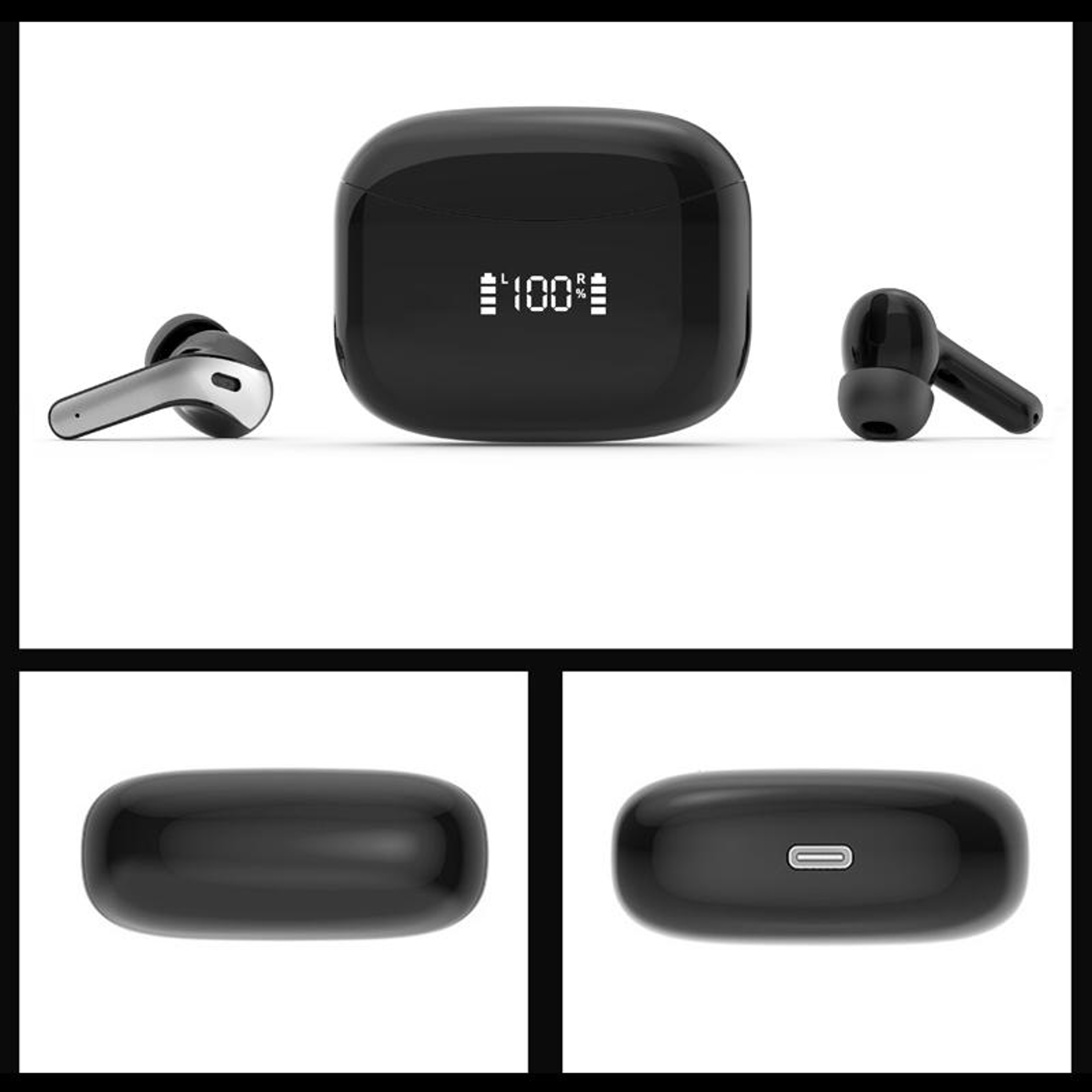 SmartTouch LED Bluetooth Earbuds With Digital Display  HiFi Stereo Sound 1