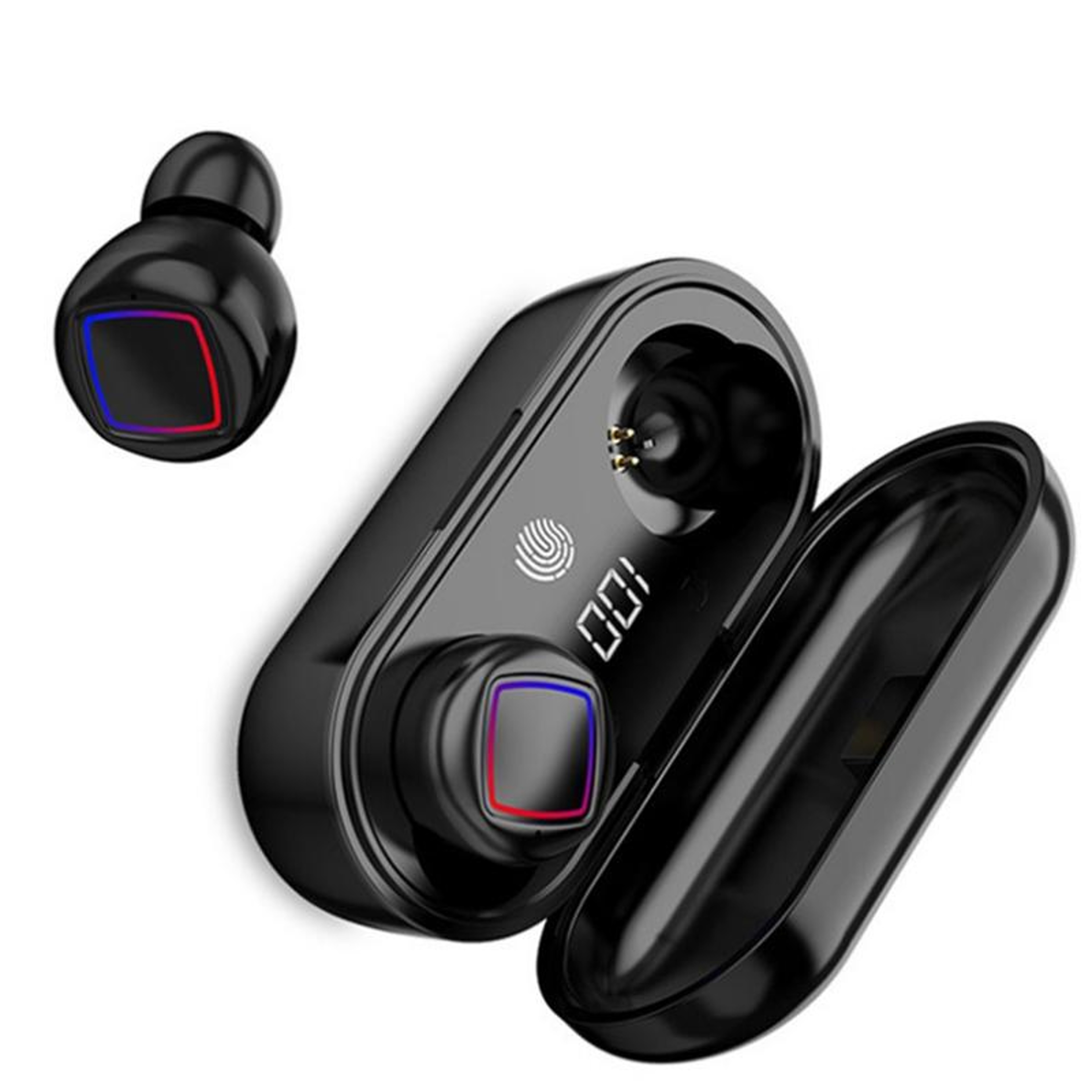 HMB 11 Bluetooth Earbuds With LED Display Charging Case  Fingerprint Touch Control 1