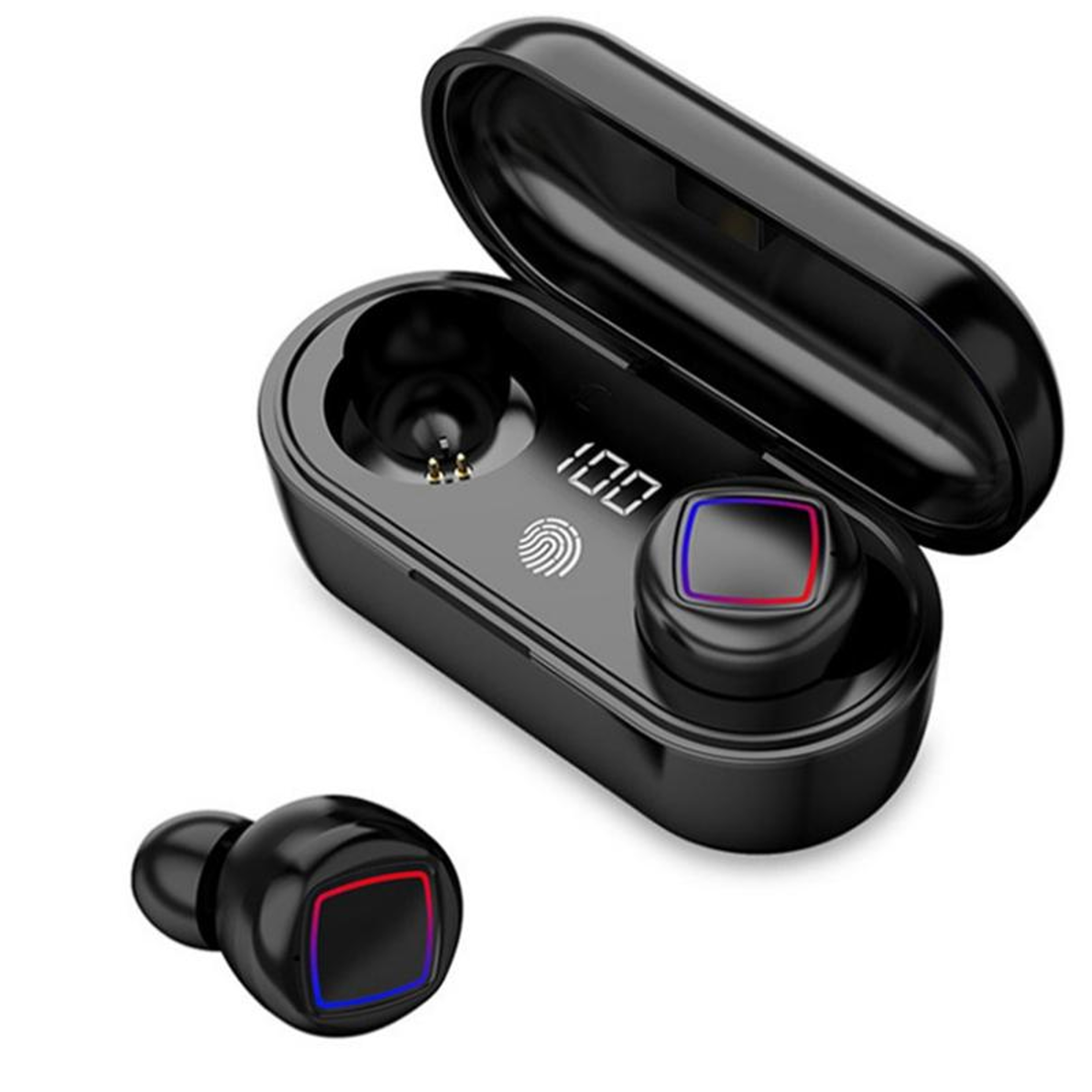 HMB 11 Bluetooth Earbuds With LED Display Charging Case  Fingerprint Touch Control 0