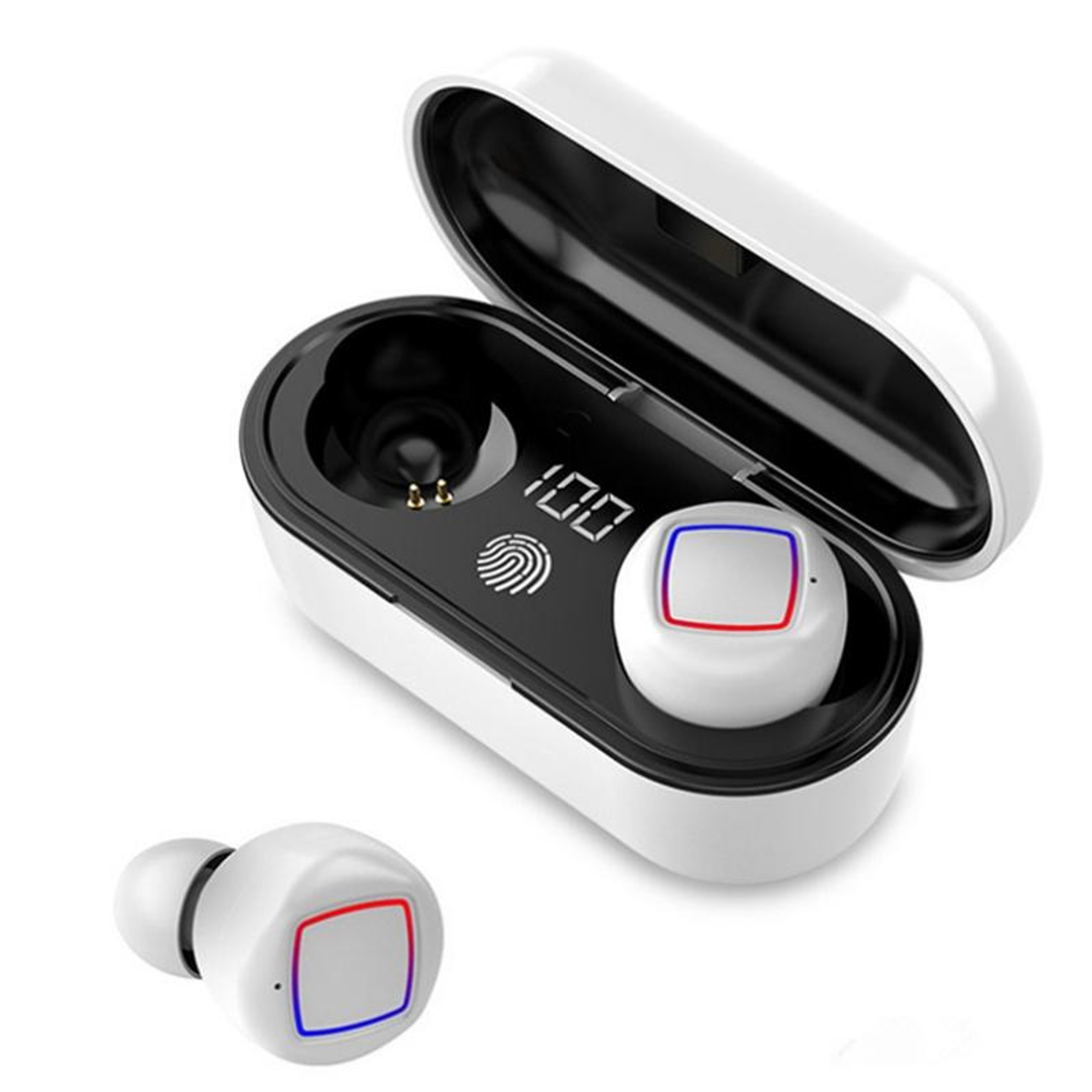 HMB 11 Bluetooth Earbuds With LED Display Charging Case  Fingerprint Touch Control 6