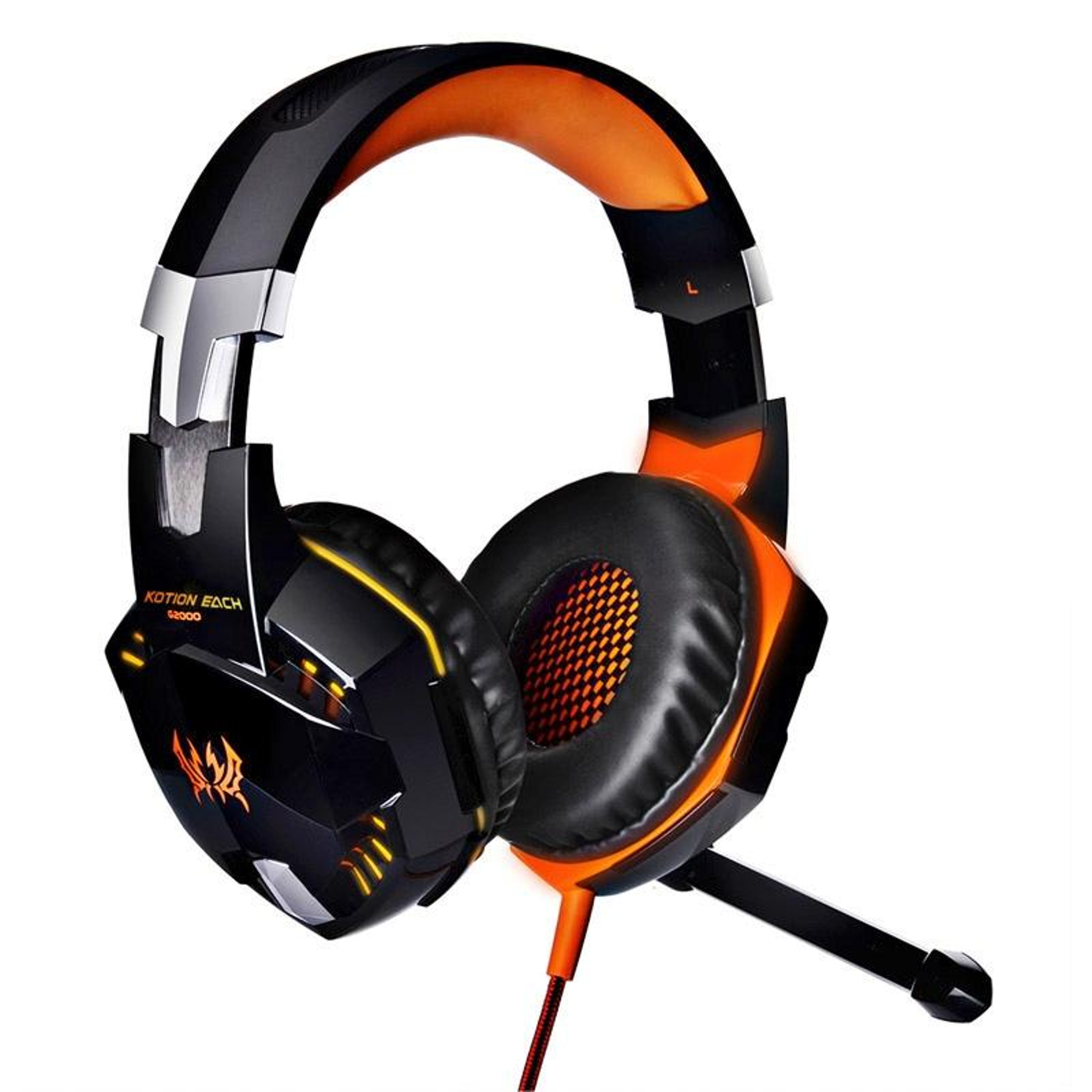 EACH G2000 Gaming Headset With Noise Isolation Mic  LED Stereo Bass Sound 9