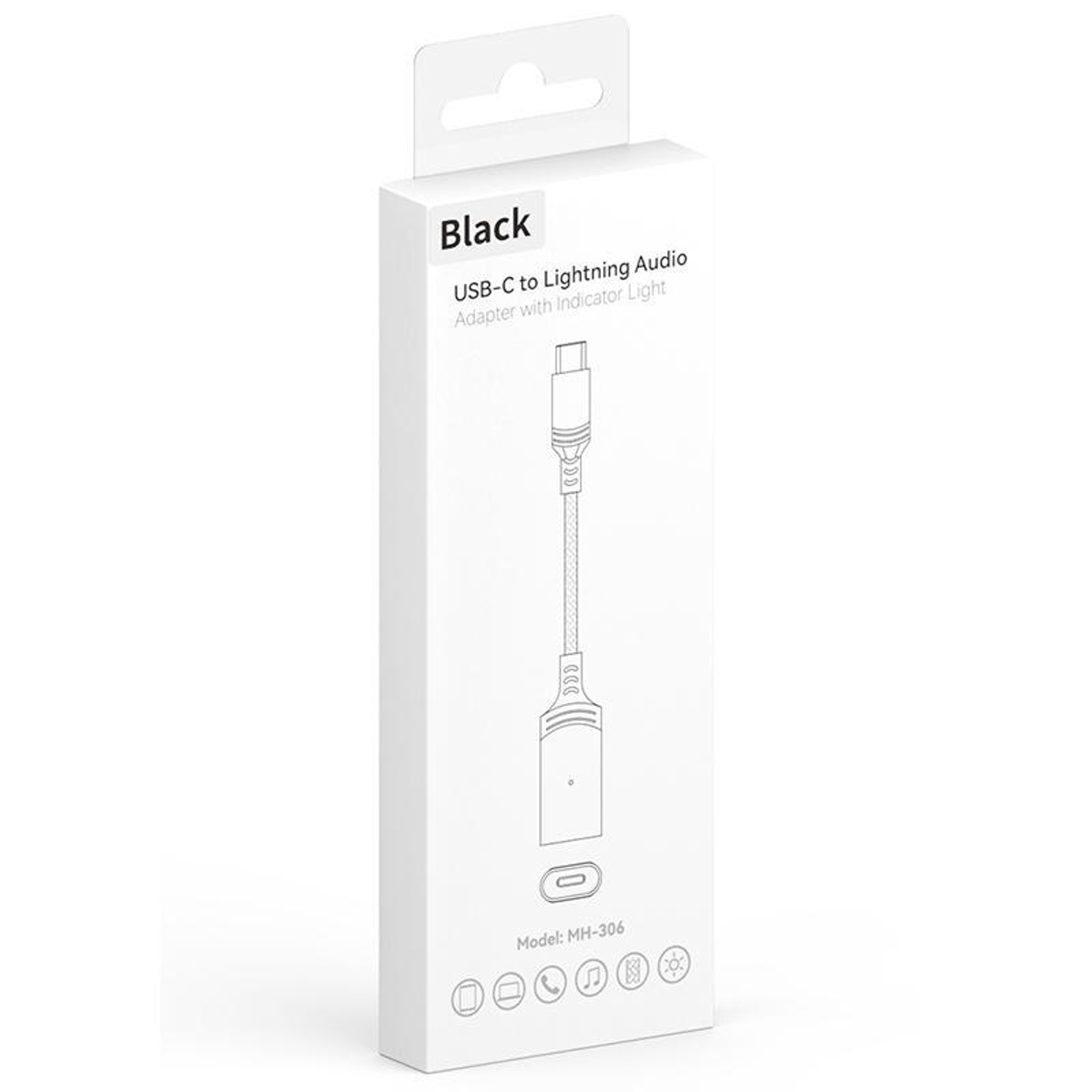 MH 306 USB C To Lightning Audio Adapter With Braided Cable  Smart Indicator Light 7