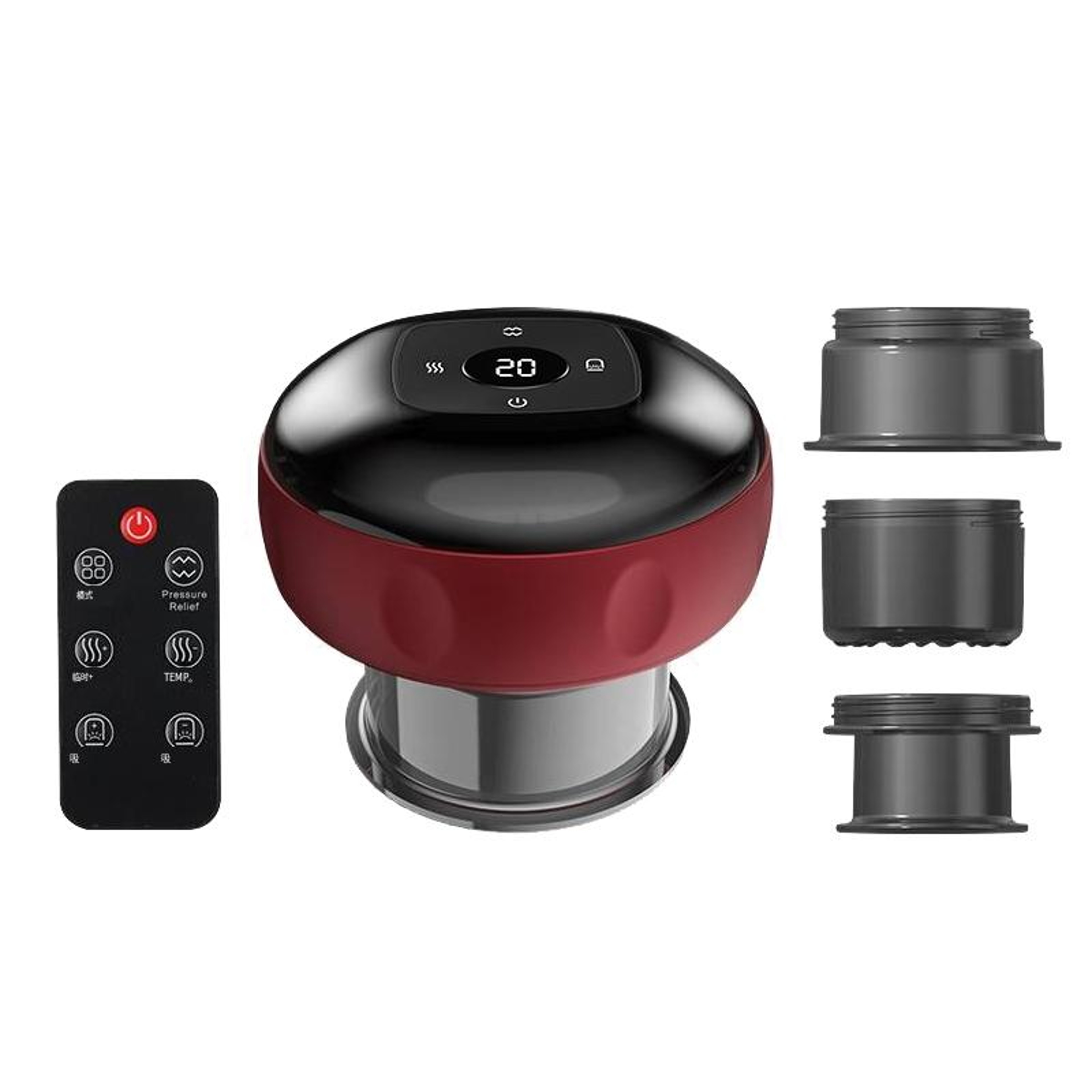 SmartVac Pro Cupping Therapy Massager With Remote Control  12 Speed Heat Suction 0