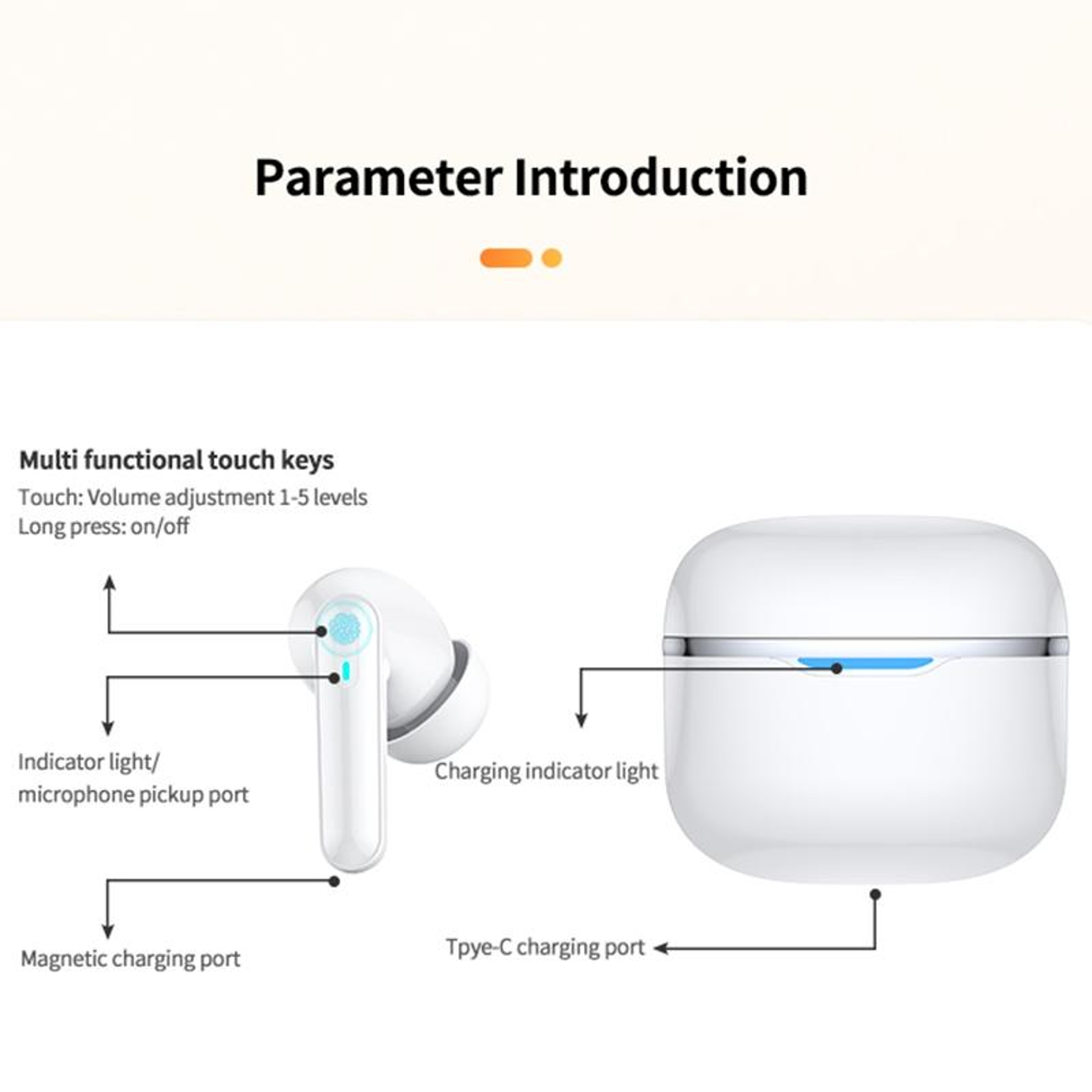 AI Smart Hearing Aid Earbuds With Bluetooth 53 Noise Cancellation Charging Case 4