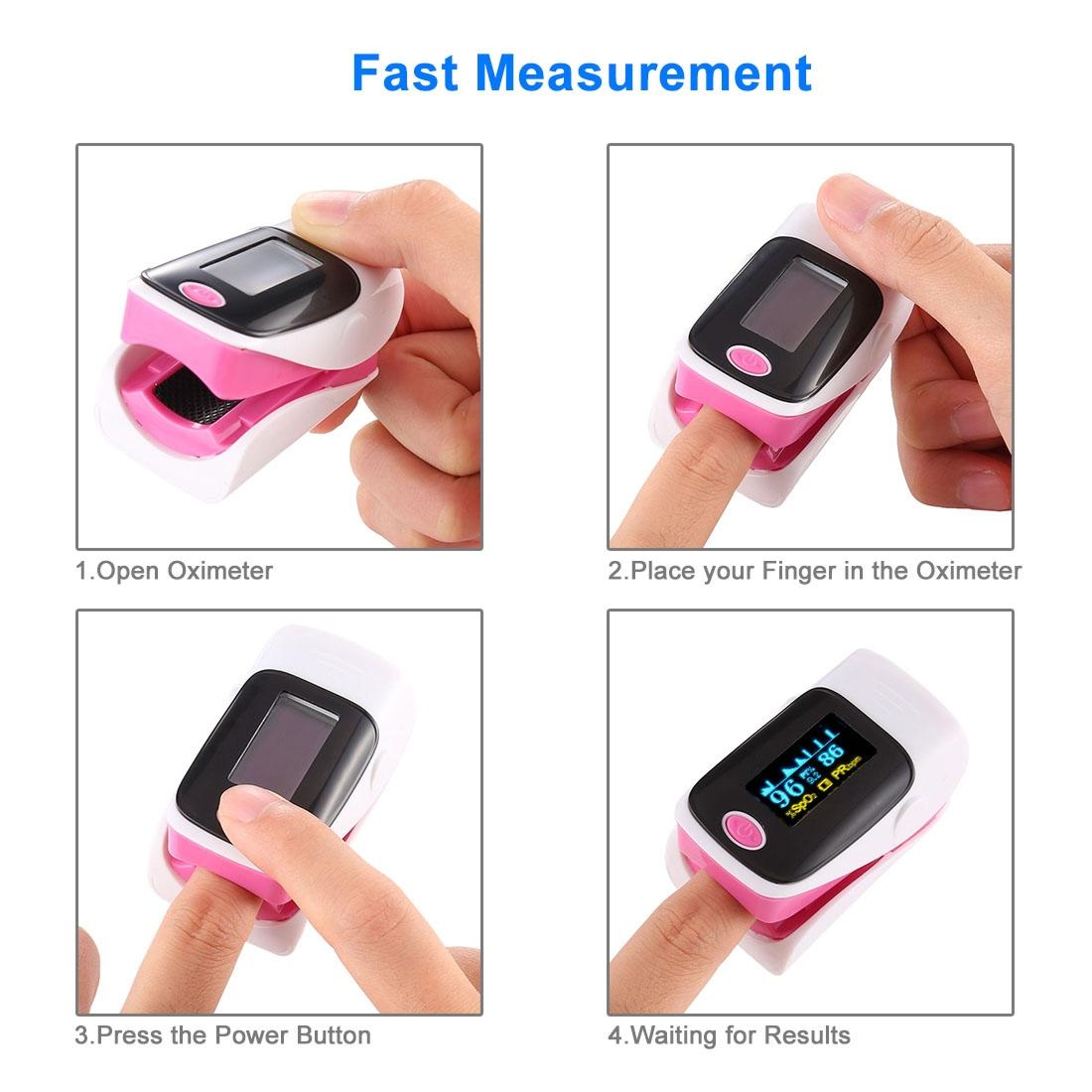 AB 80 Fingertip Pulse Oximeter With OLED Display  Blood Oxygen Monitor 11