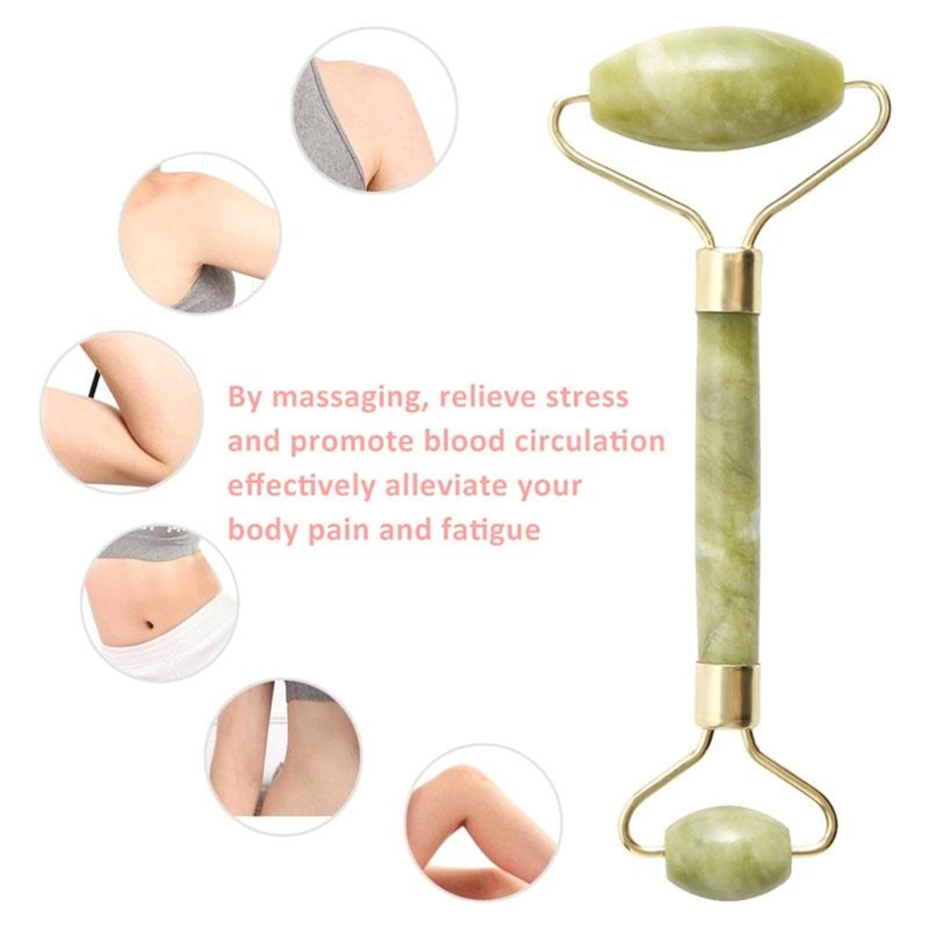 Cooling Double Jade Facial Roller Massager For Face Depuffing And Skin Care 3