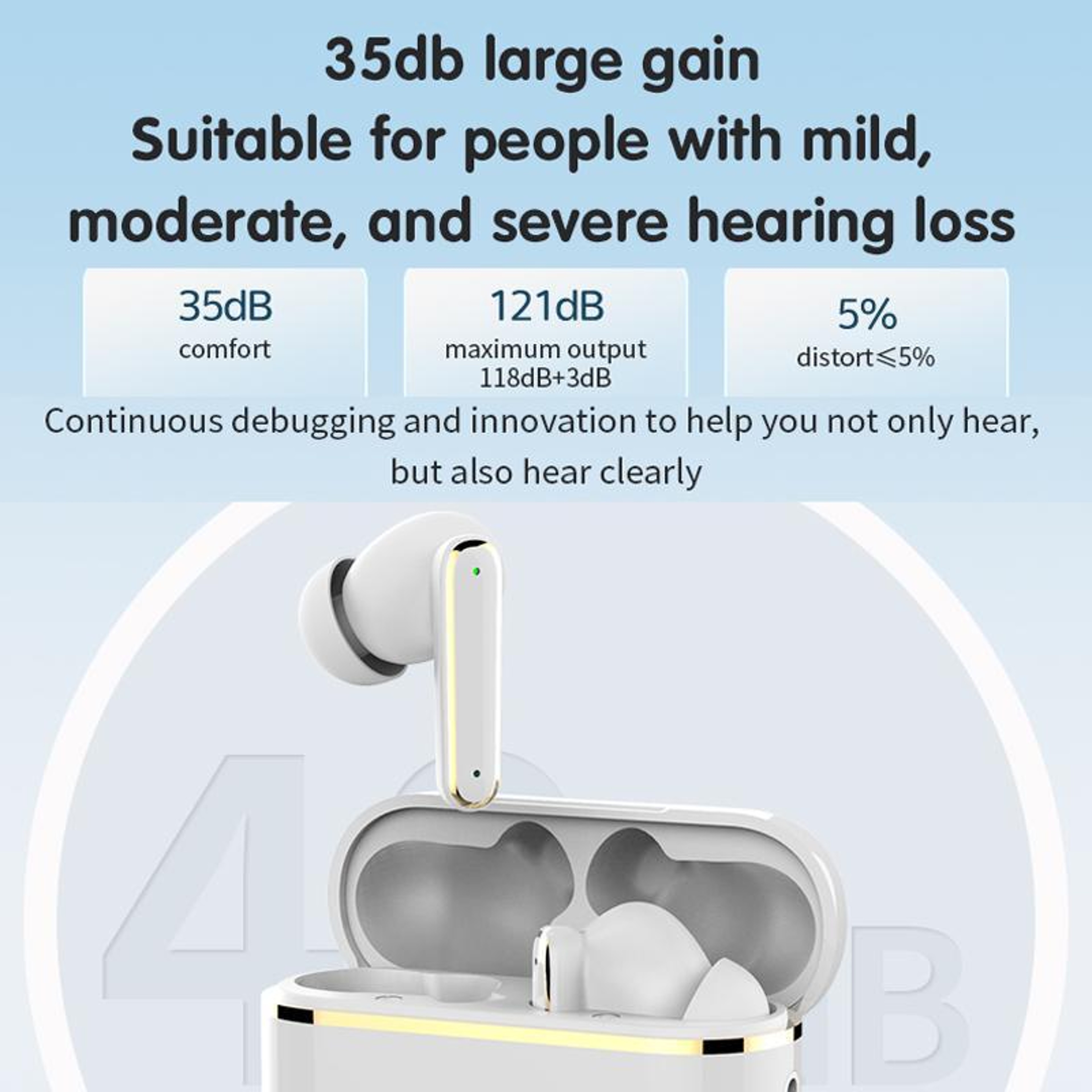 HearEase Pro Smart Touch Rechargeable Hearing Aid With Noise Reduction  Charging Case 2