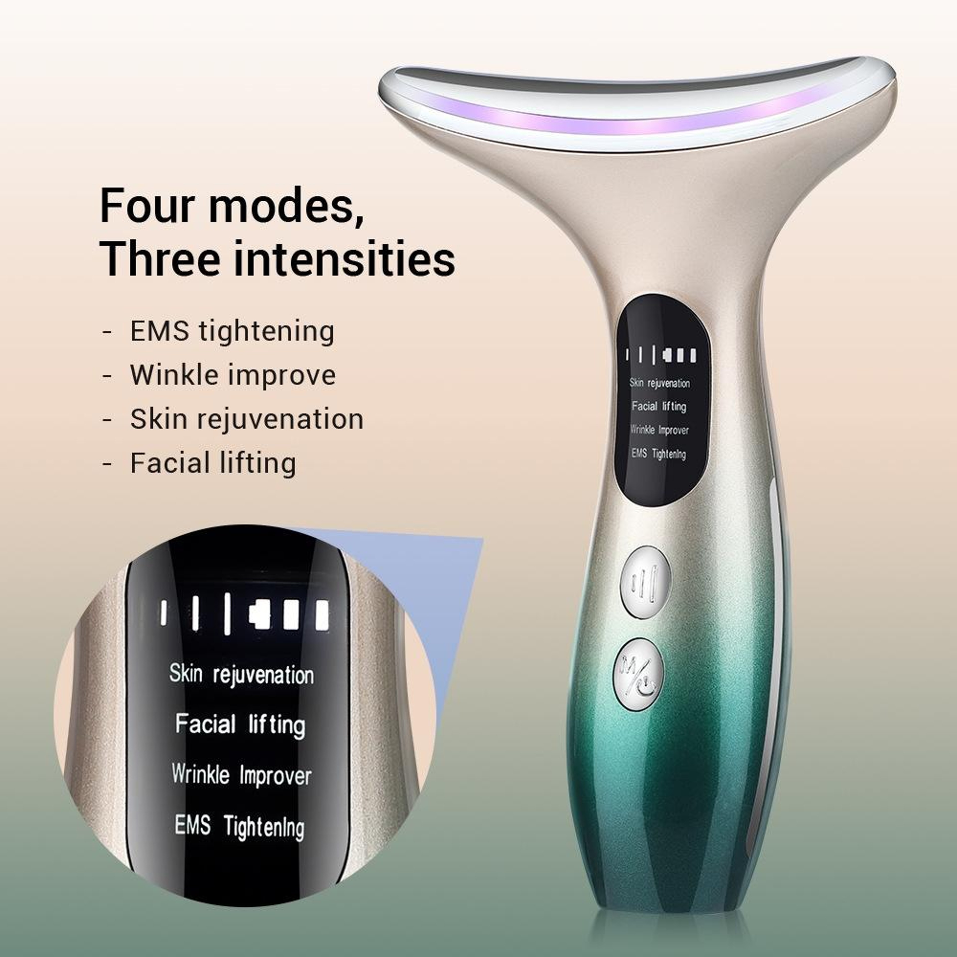 RadianceLift EMS Neck  Face Massager With LED Light Therapy And Heat Care 7