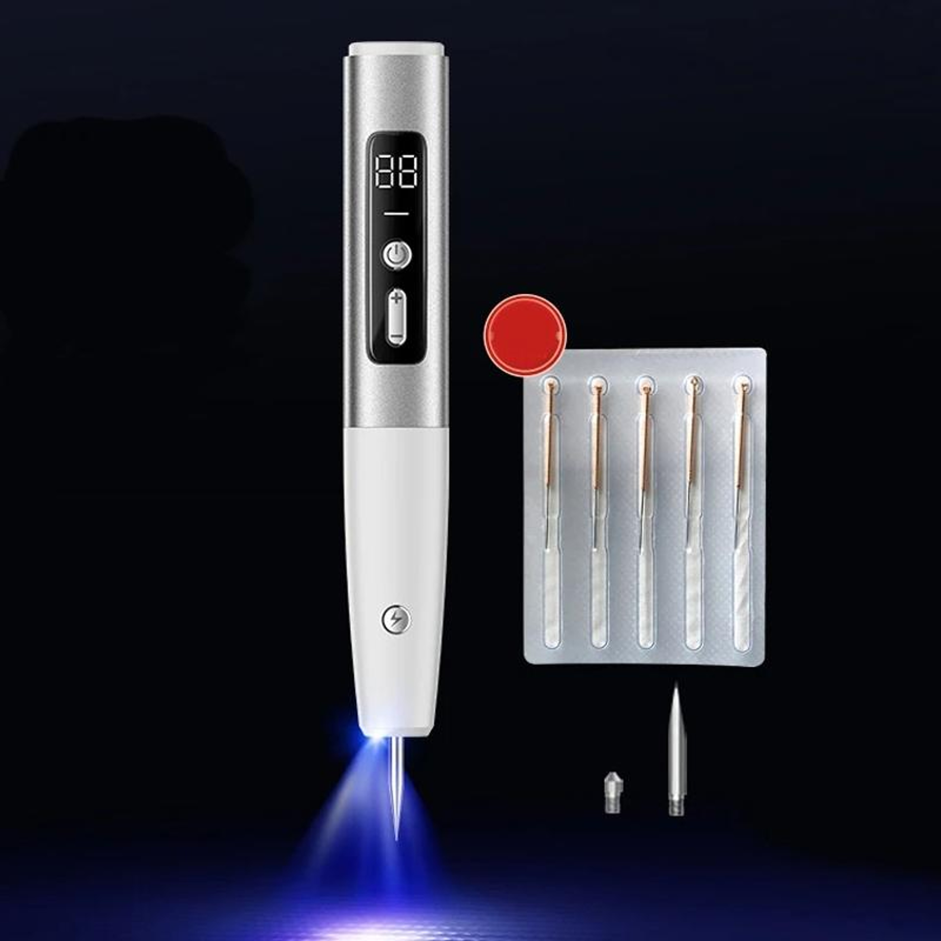 15 Speed Mole Removal Pen With LED Precision Light  USB Rechargeable Spot Corrector 6