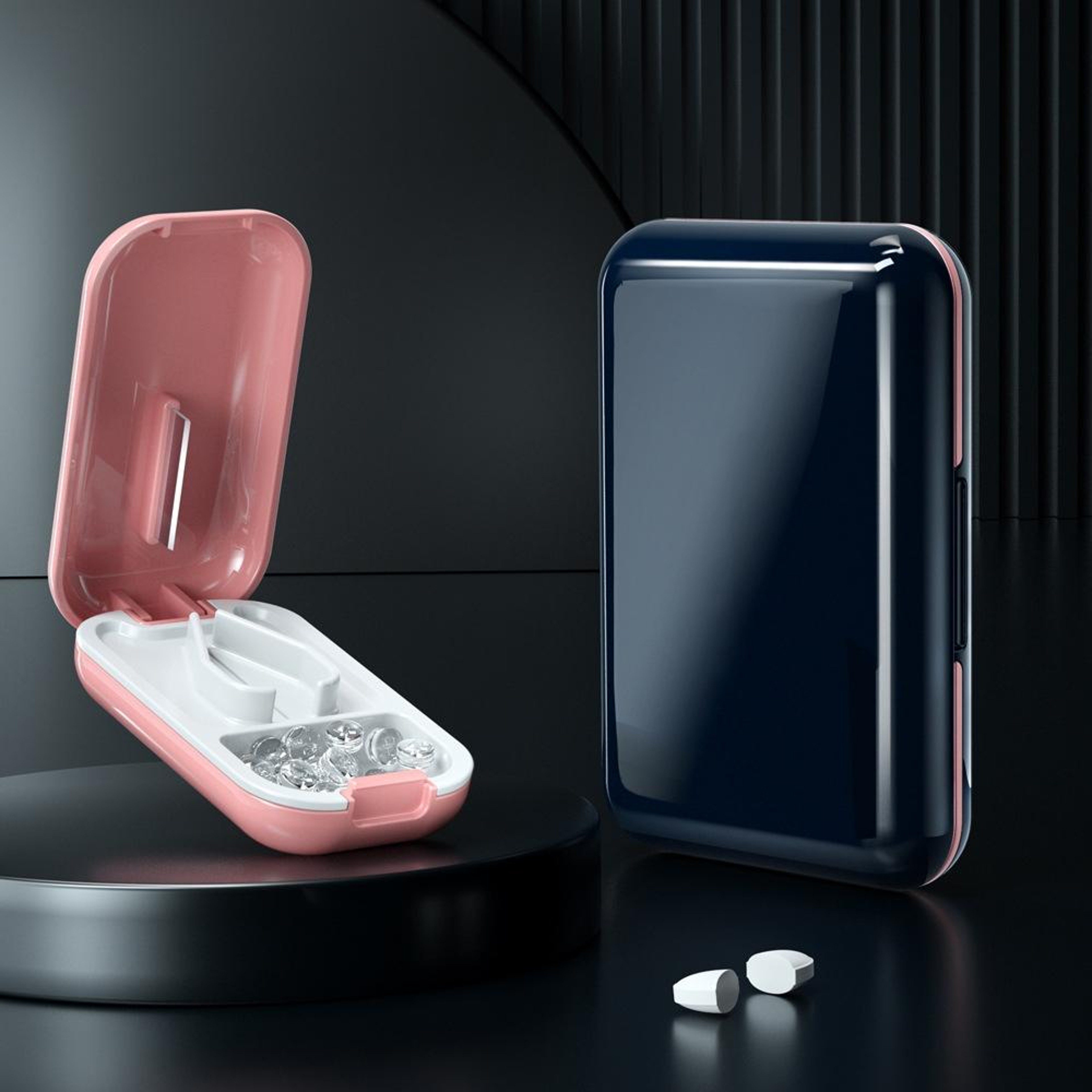 Portable Pill Cutter  Pill Organizer Storage Case With Stainless Steel Precision Blade 7