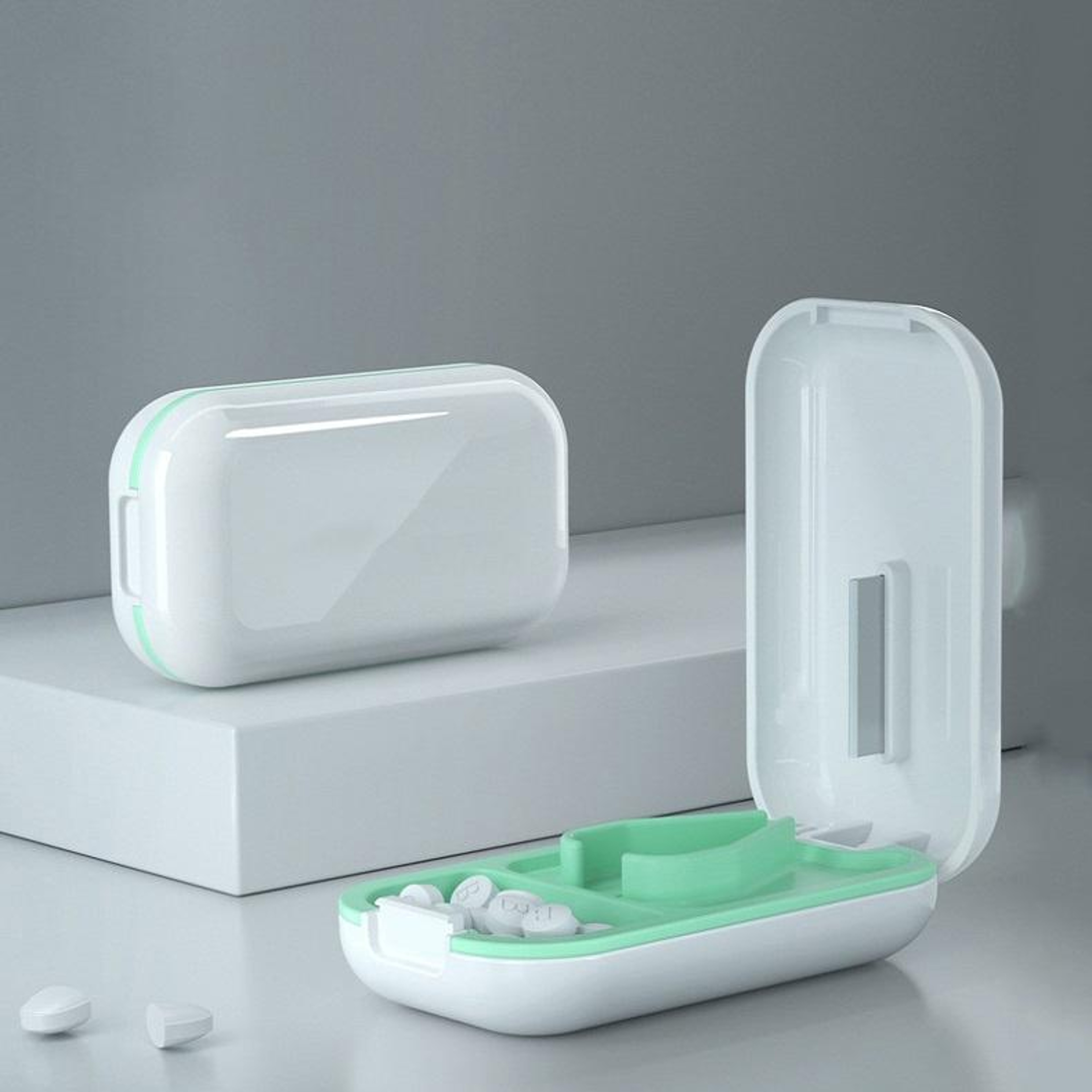Portable Pill Cutter  Pill Organizer Storage Case With Stainless Steel Precision Blade 4