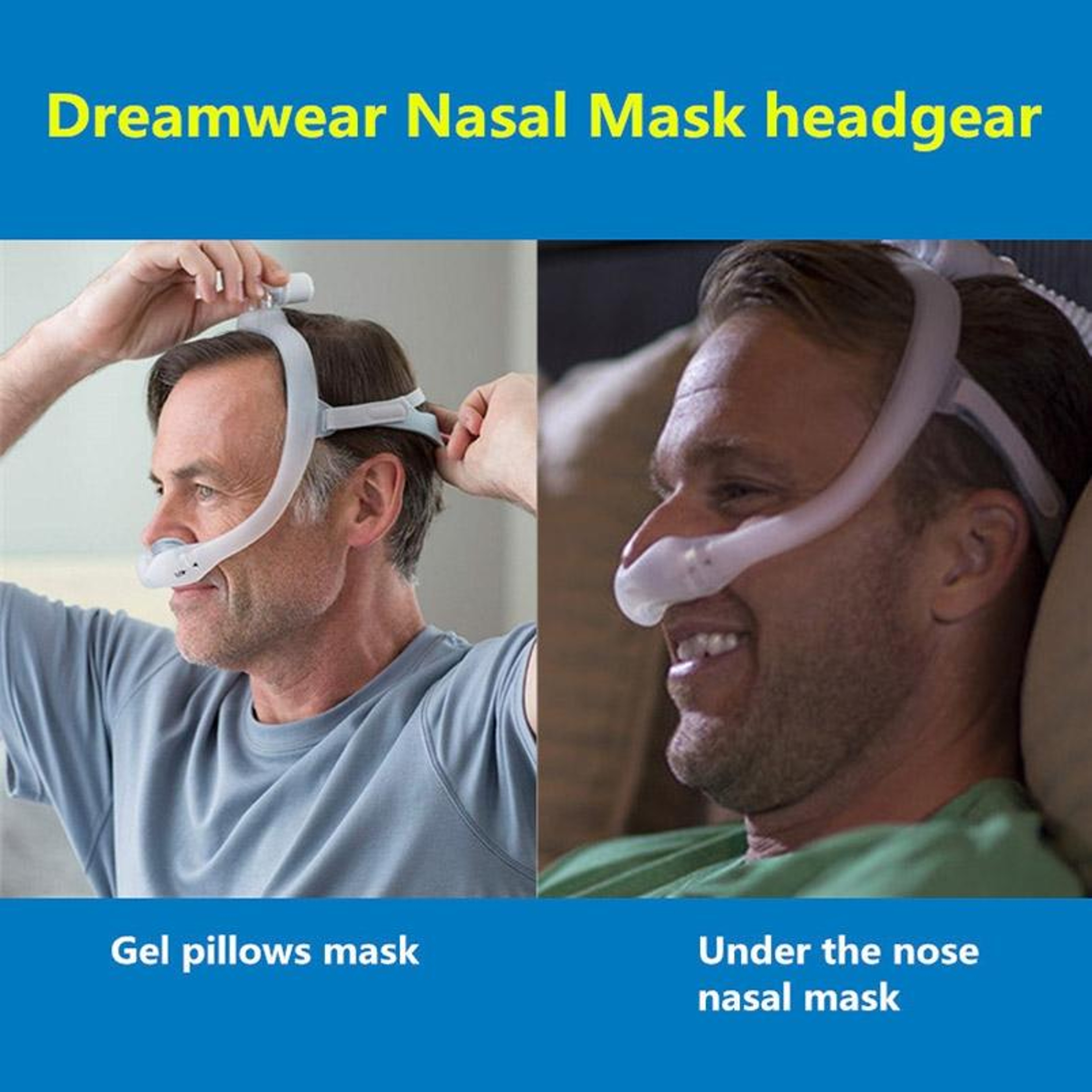 Universal CPAP Nasal Mask Headgear Strap Replacement with Soft Elastic Nylon Comfort Fit – view 7