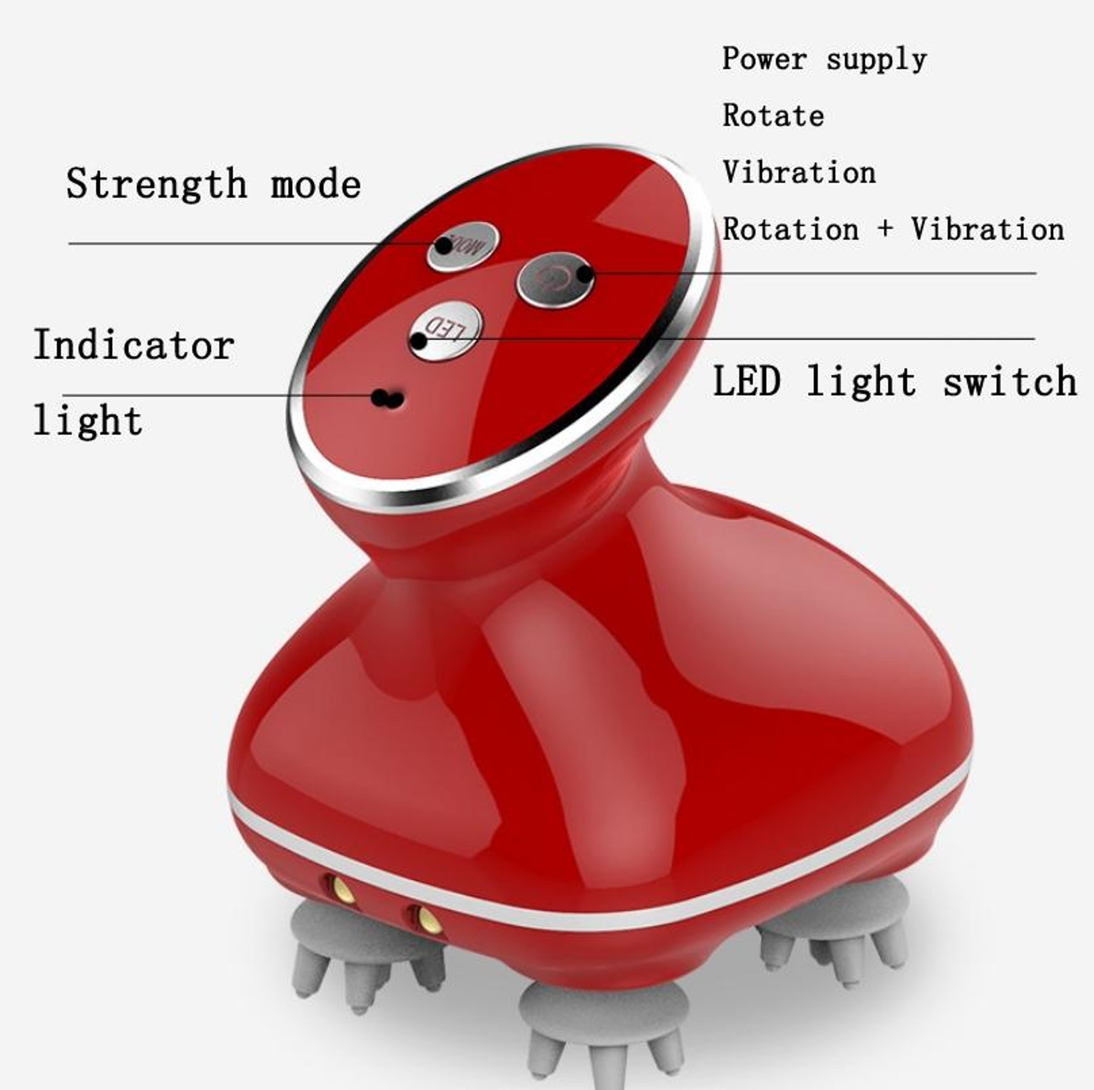 Deep Kneading Electric Scalp Massager With Vibration Therapy  Waterproof Relaxation Care 3