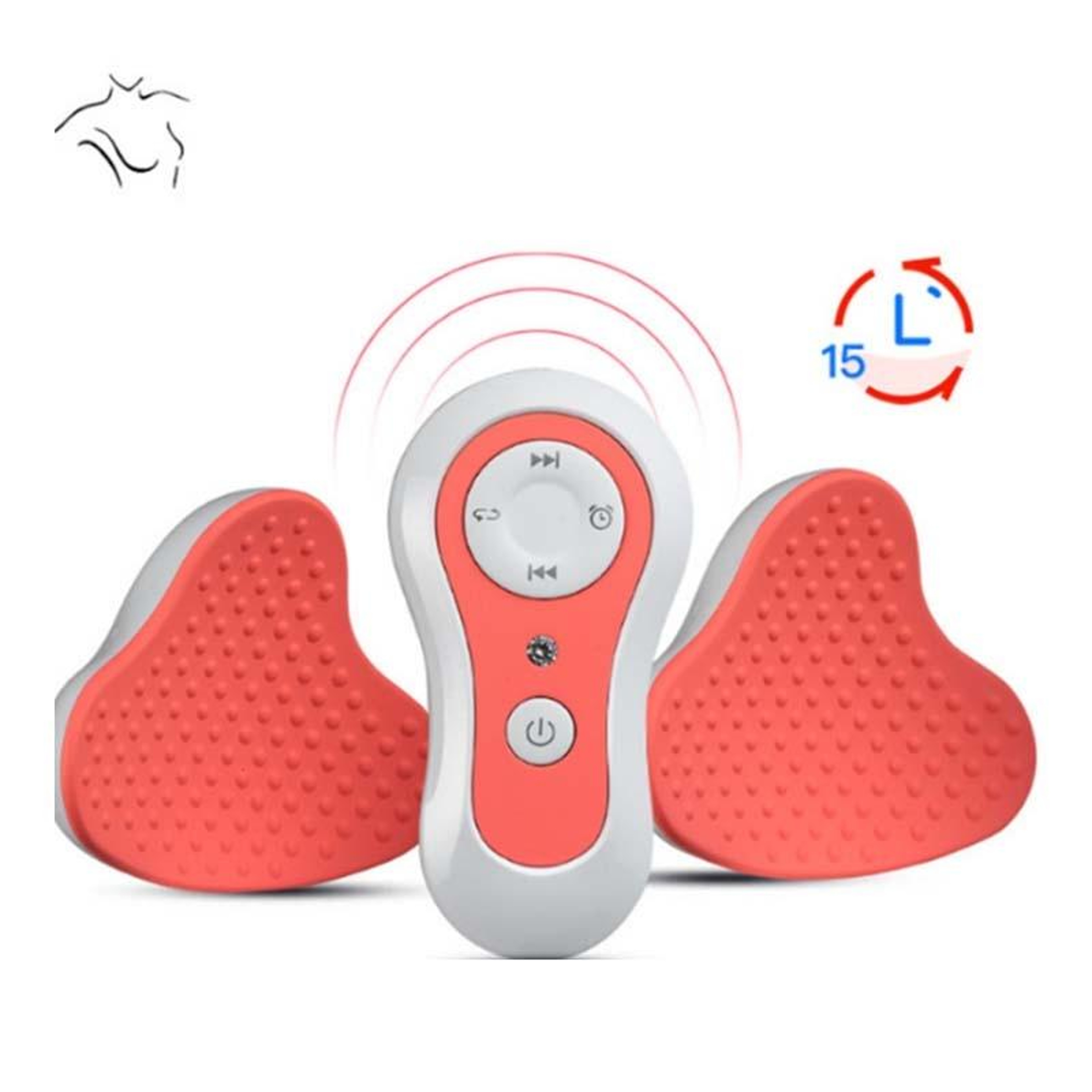 ThermaLift Wireless Breast Massager With Heat Therapy Remote Control  USB Rechargeable Comfort Care 4