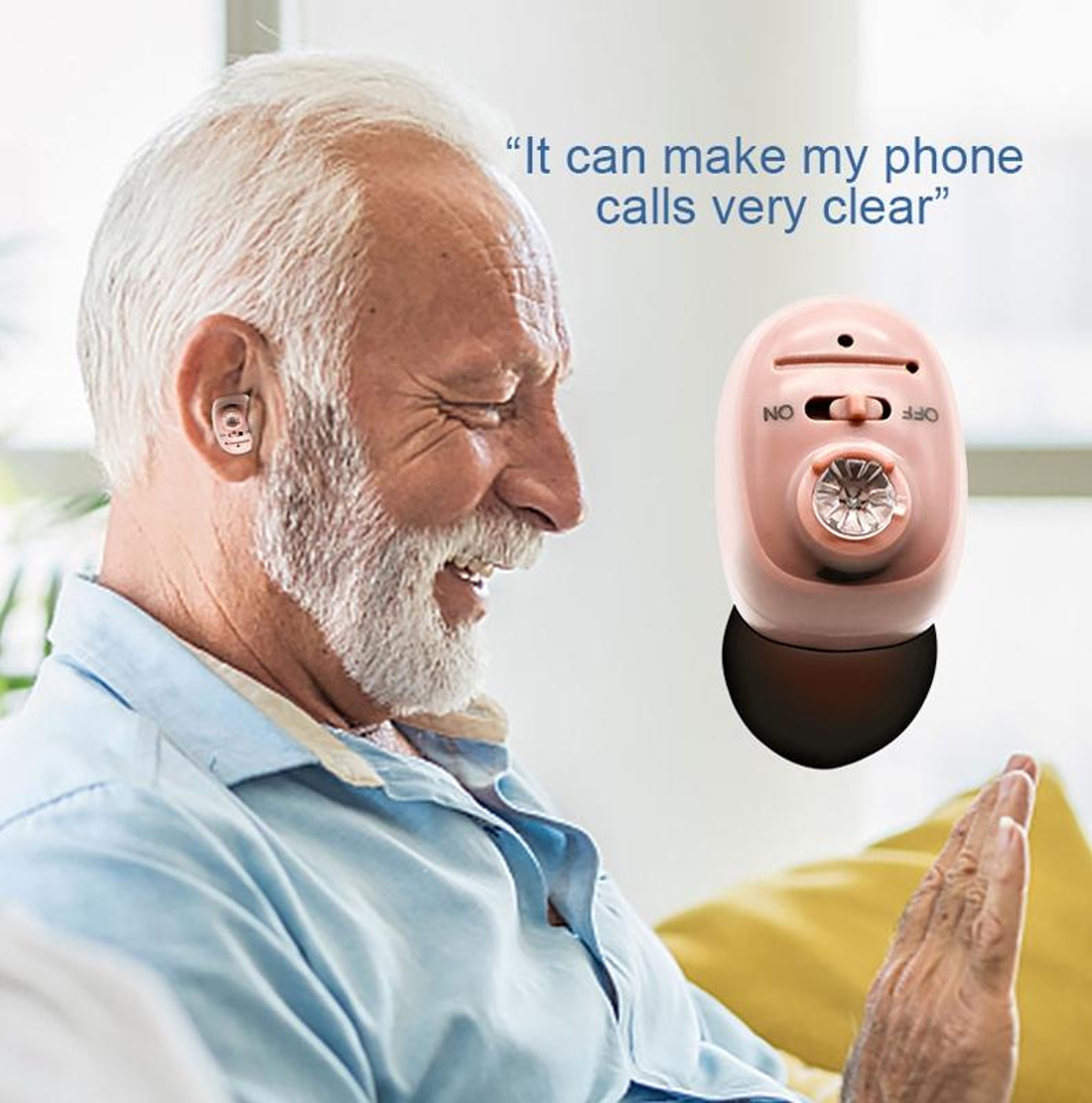 ClearTone Rechargeable Invisible Hearing Aid With Noise Reduction For Seniors  Adults 6