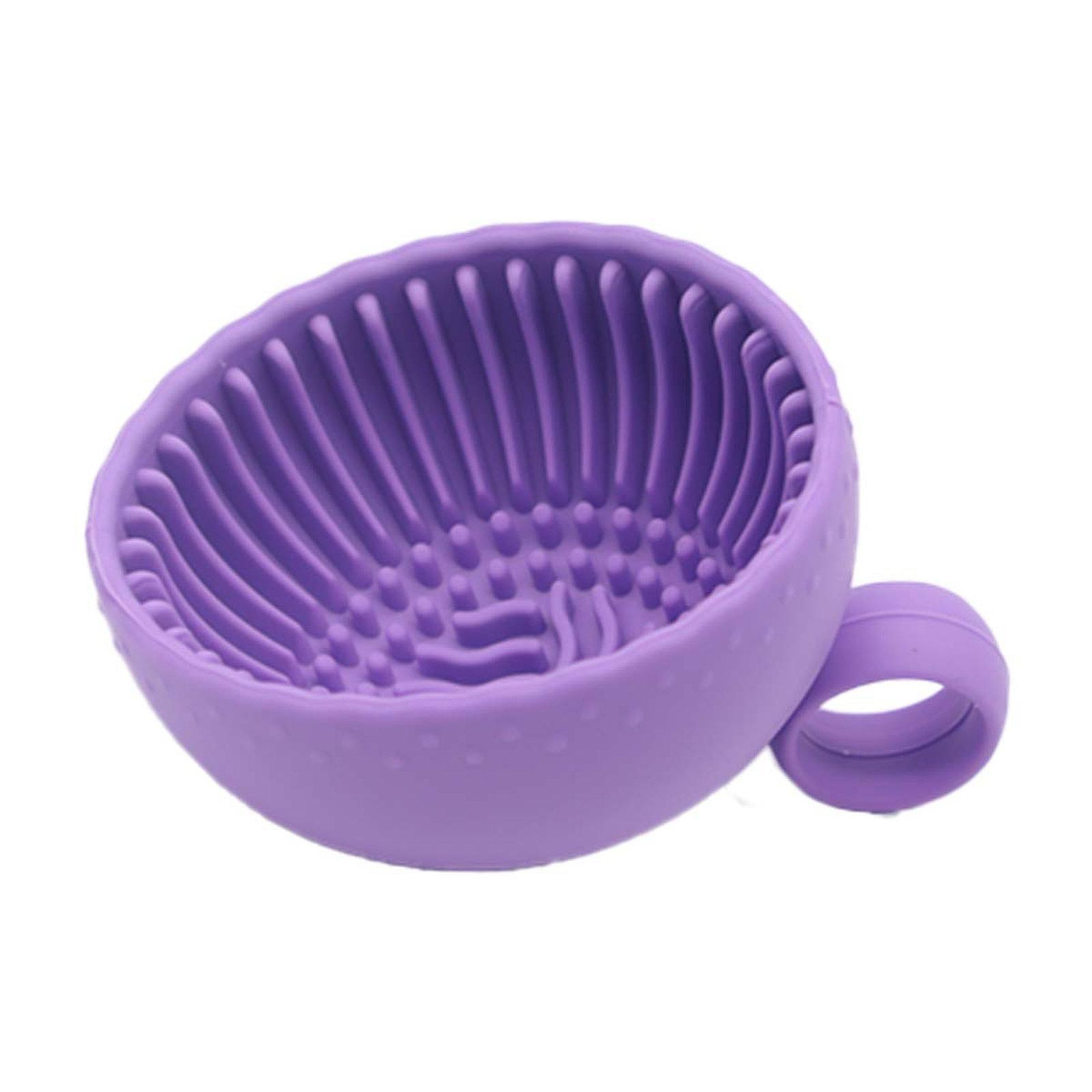 Silicone Makeup Brush Cleaner Bowl Travel Scrubber Cup with Hanging Loop – view 2