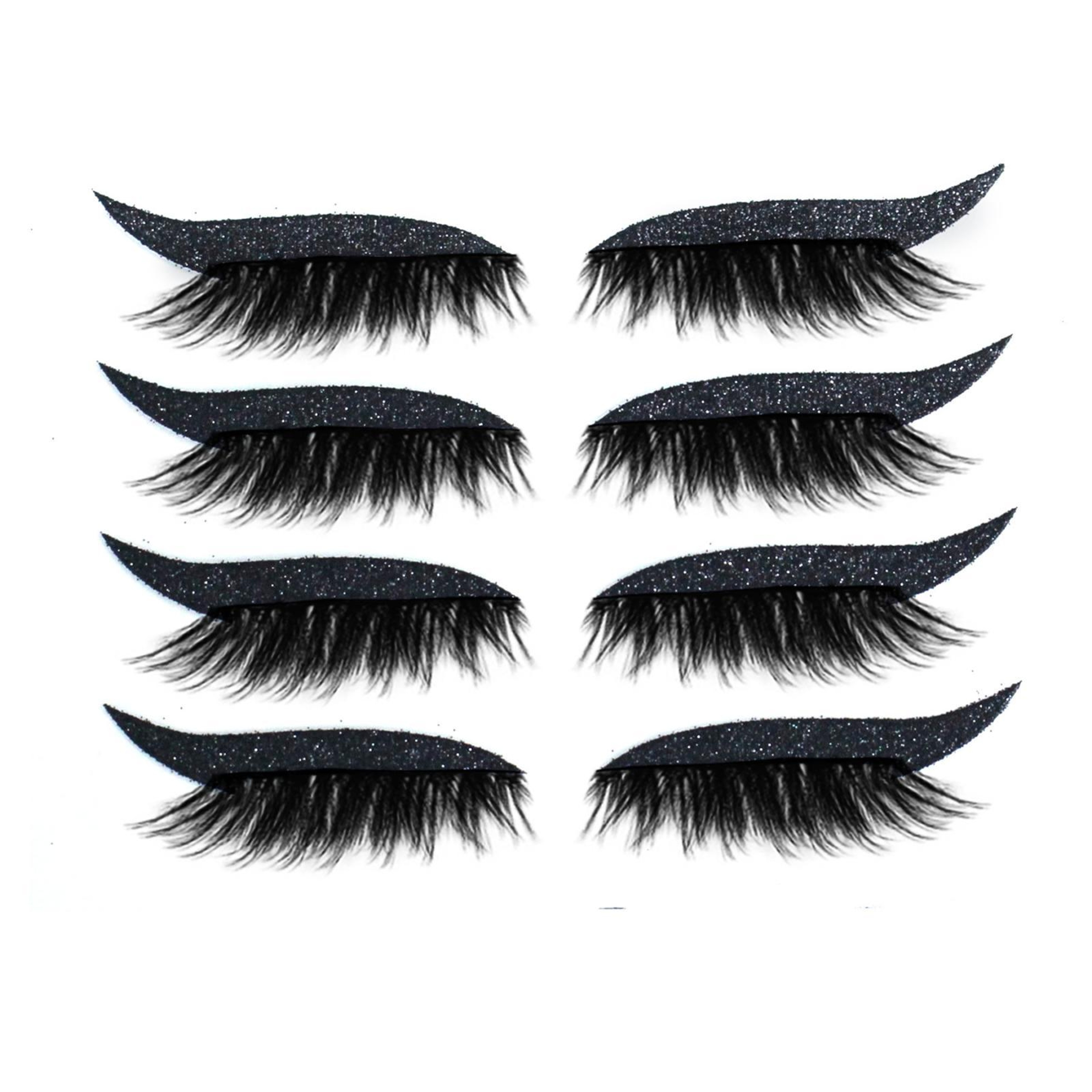Waterproof Self Adhesive Glitter Eyeliner  False Eyelash Stickers For Smoky Cat Eye Makeup 10