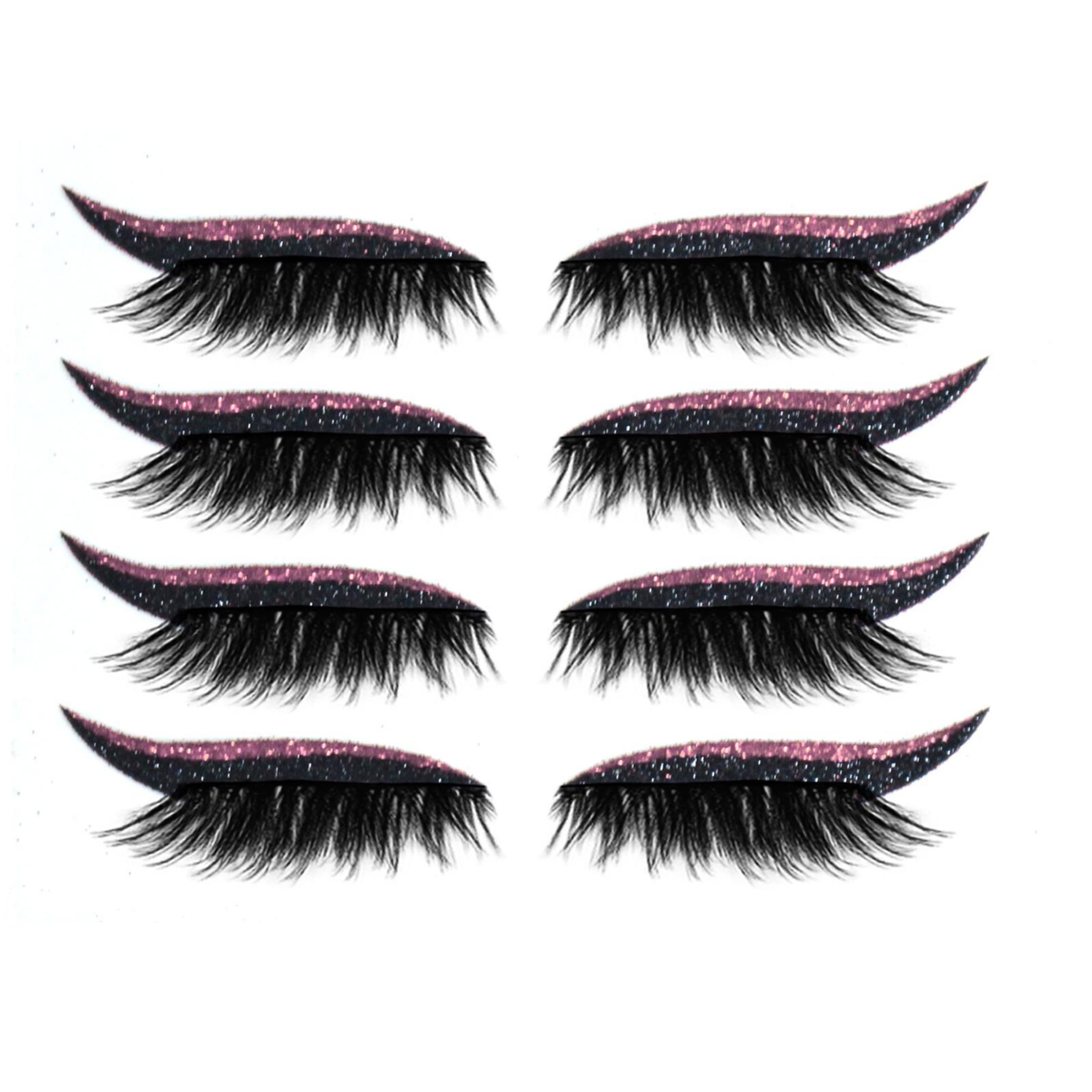 Waterproof Self Adhesive Glitter Eyeliner  False Eyelash Stickers For Smoky Cat Eye Makeup 15