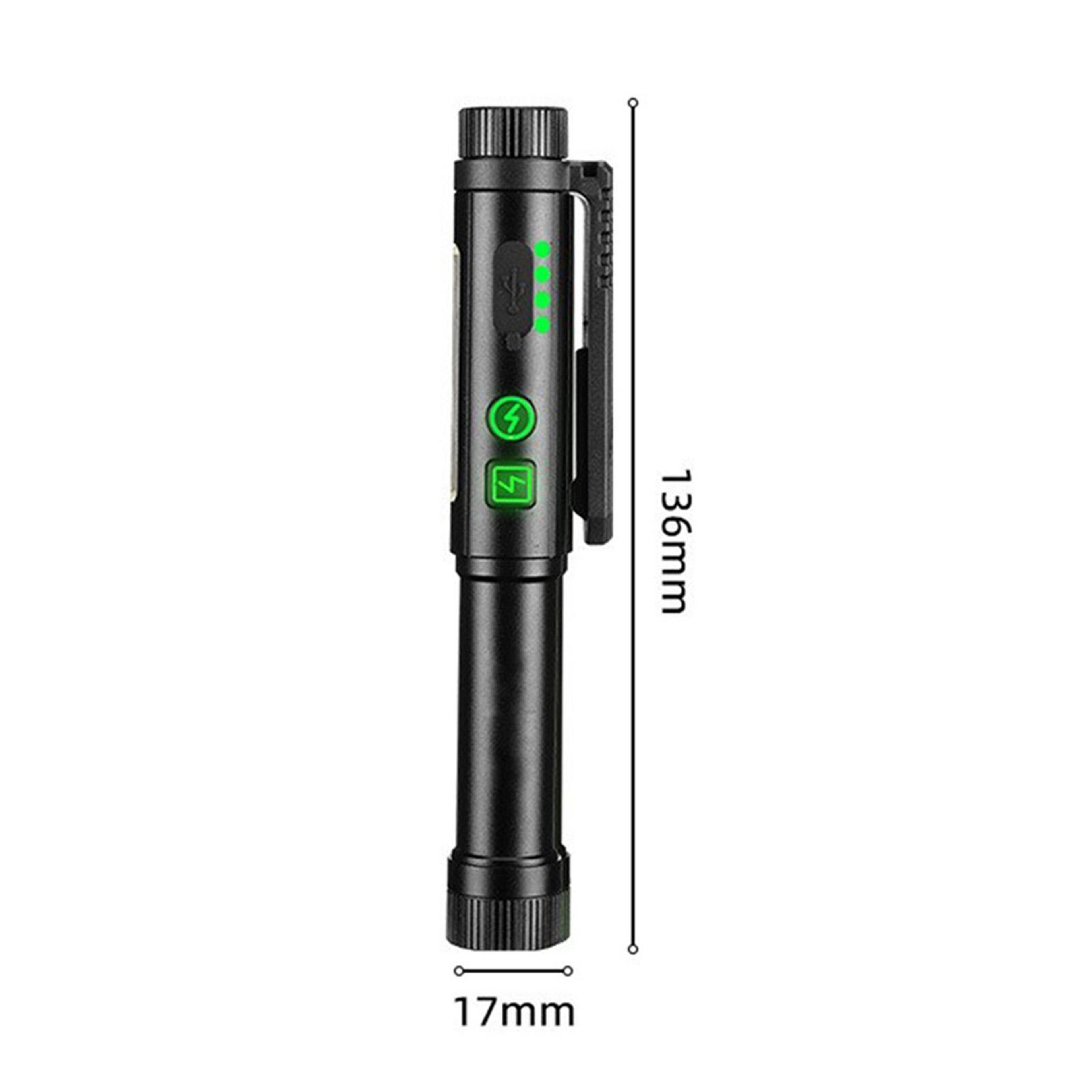 Magnetic LED Pen Flashlight Rechargeable Work Light With Rotating Clip For Inspection  Outdoor Use 6