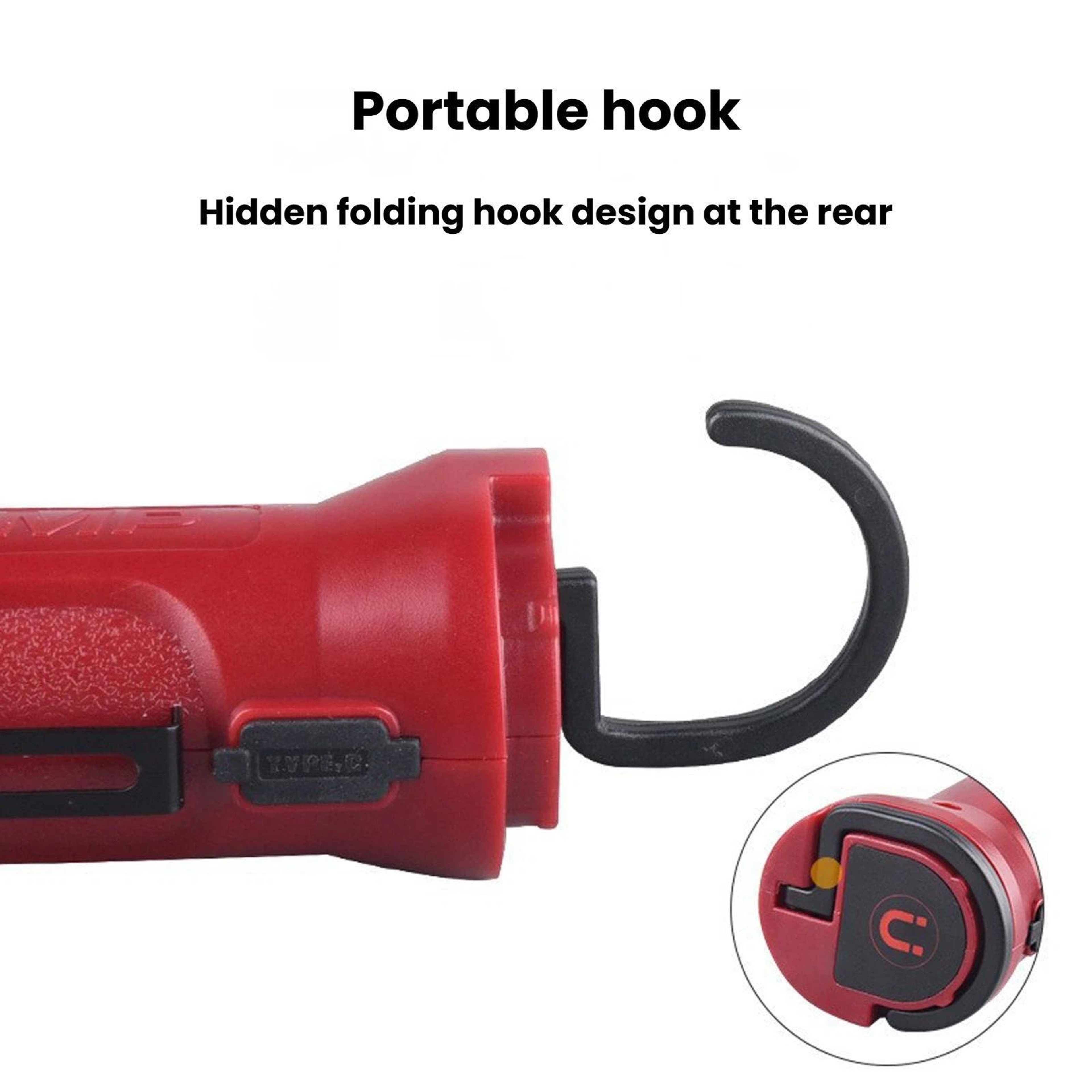 MagnaBeam Rechargeable COB Work Light With Magnetic Base Type C Charging  Camping Flashlight 3