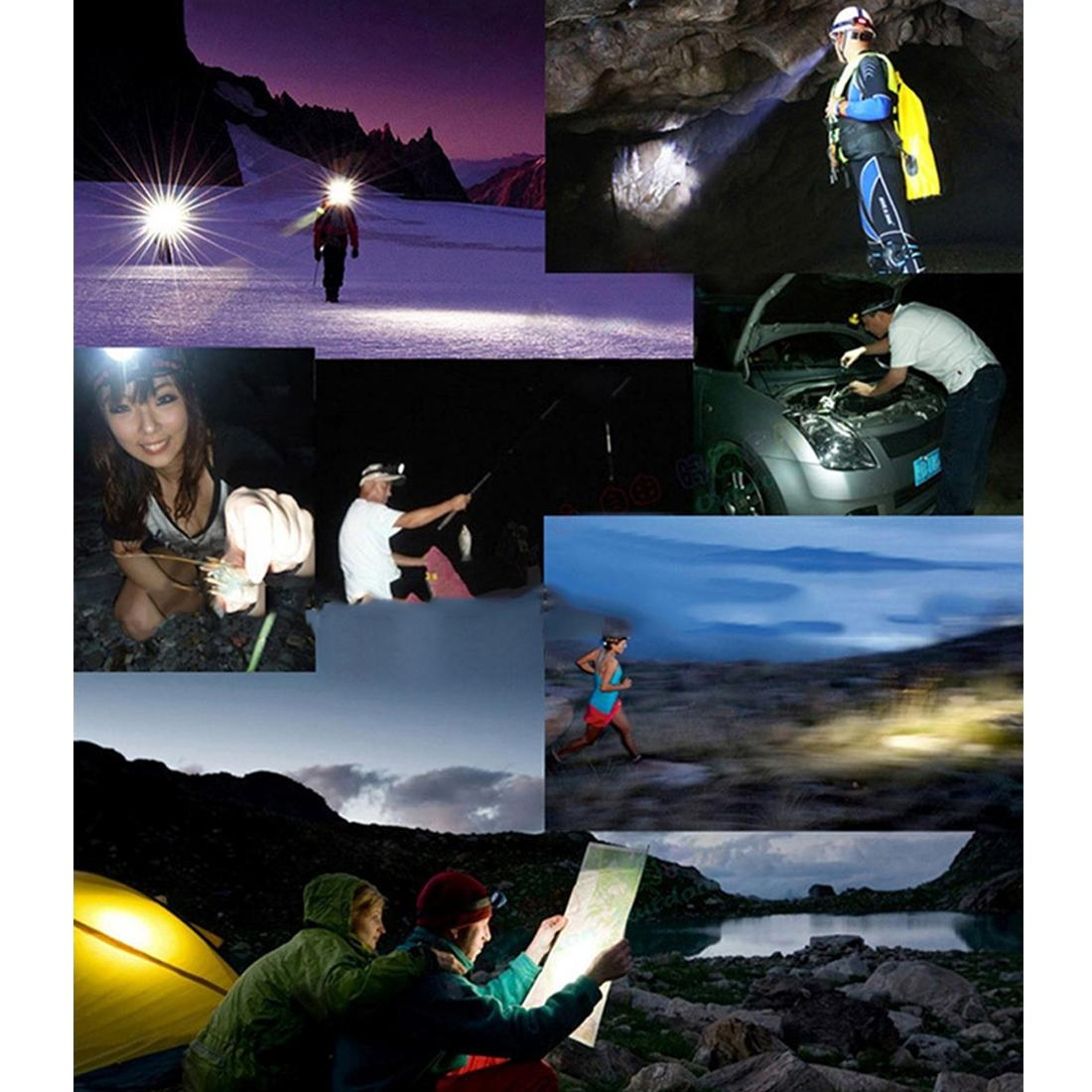 Motion Sensor Rechargeable LED Headlamp Waterproof USB Head Torch For Running Camping  Fishing 7