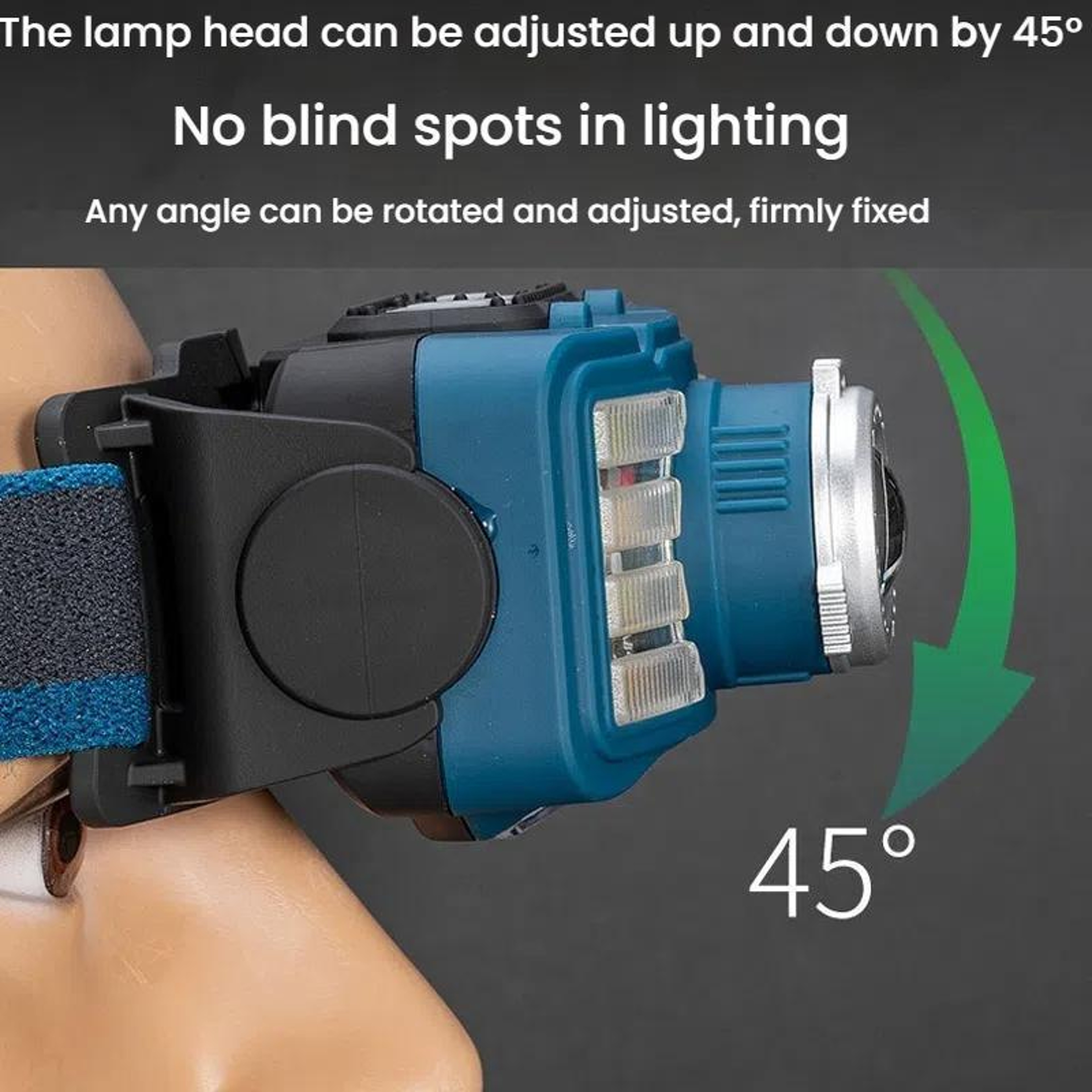 W6100A Motion Sensor LED Headlamp Rechargeable COB Camping Light For Hiking Fishing  Night Running 6
