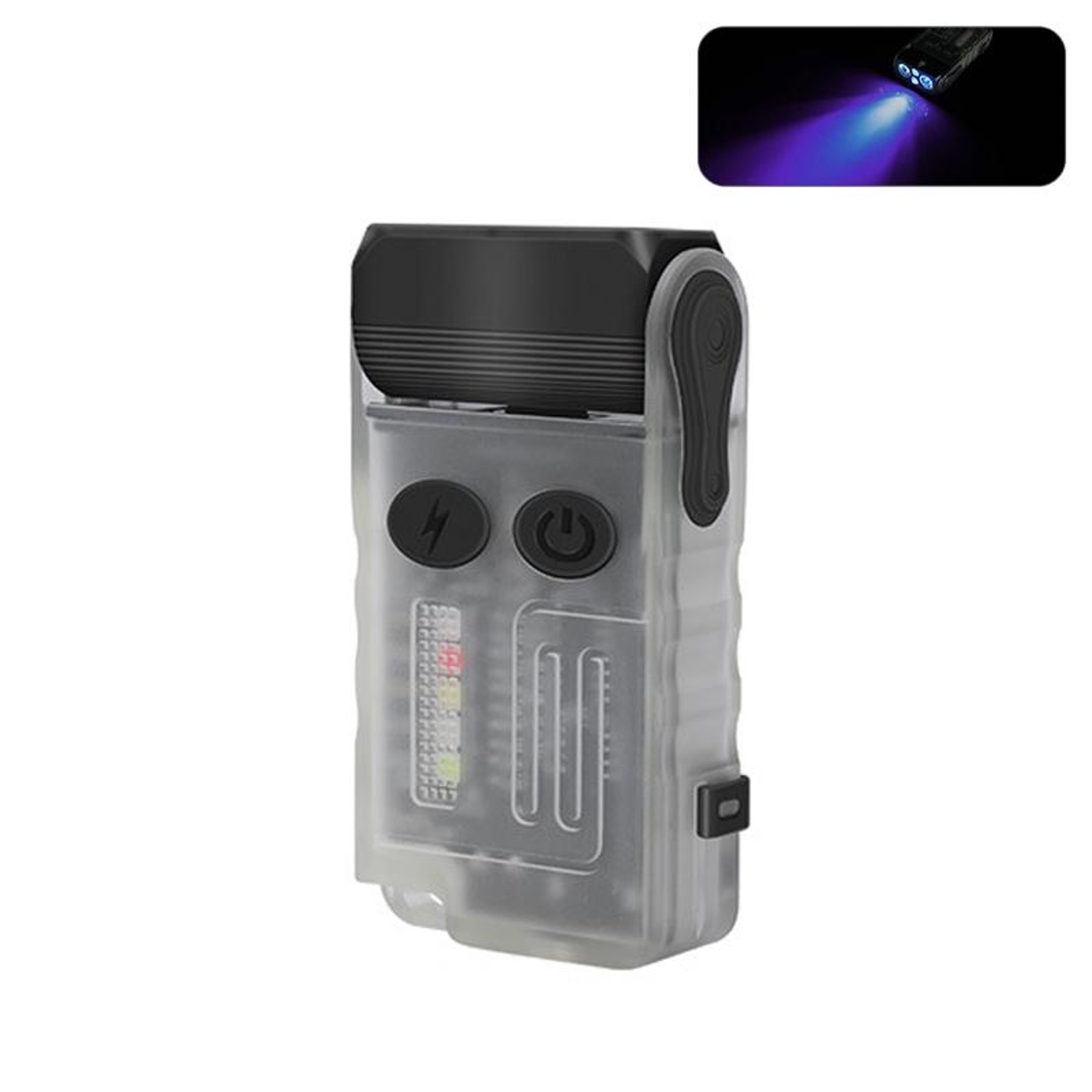 V20 1000LM Rechargeable Keychain Flashlight With Magnetic Base Emergency Alarm  IP67 Waterproof Des 9