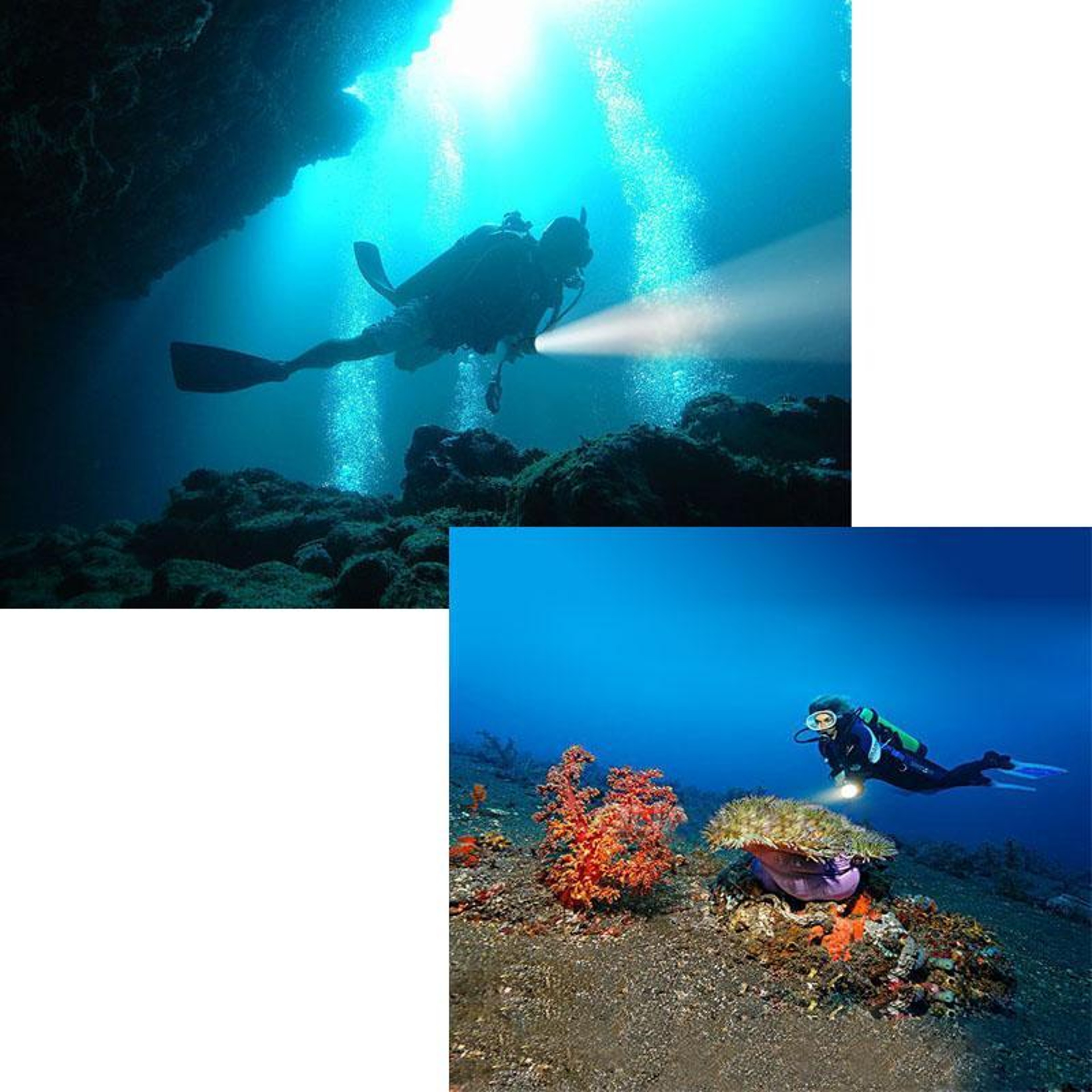 5000LM UV Diving Flashlight 150M Waterproof Purple Light Torch For Diving Leak Detection  Outdoor U 5