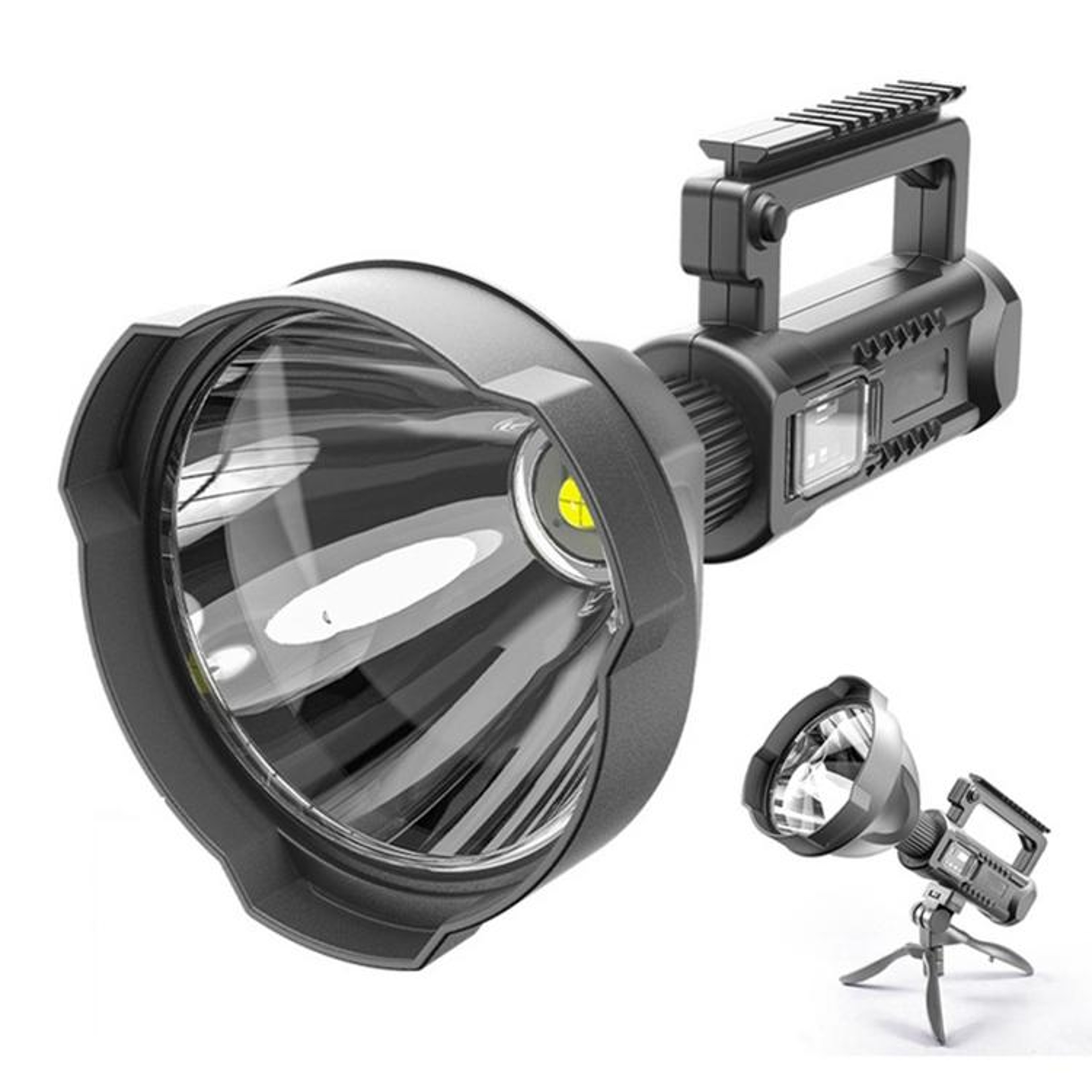 W590 P50 10W Rechargeable LED Searchlight With Tripod High Power Outdoor Flashlight 7