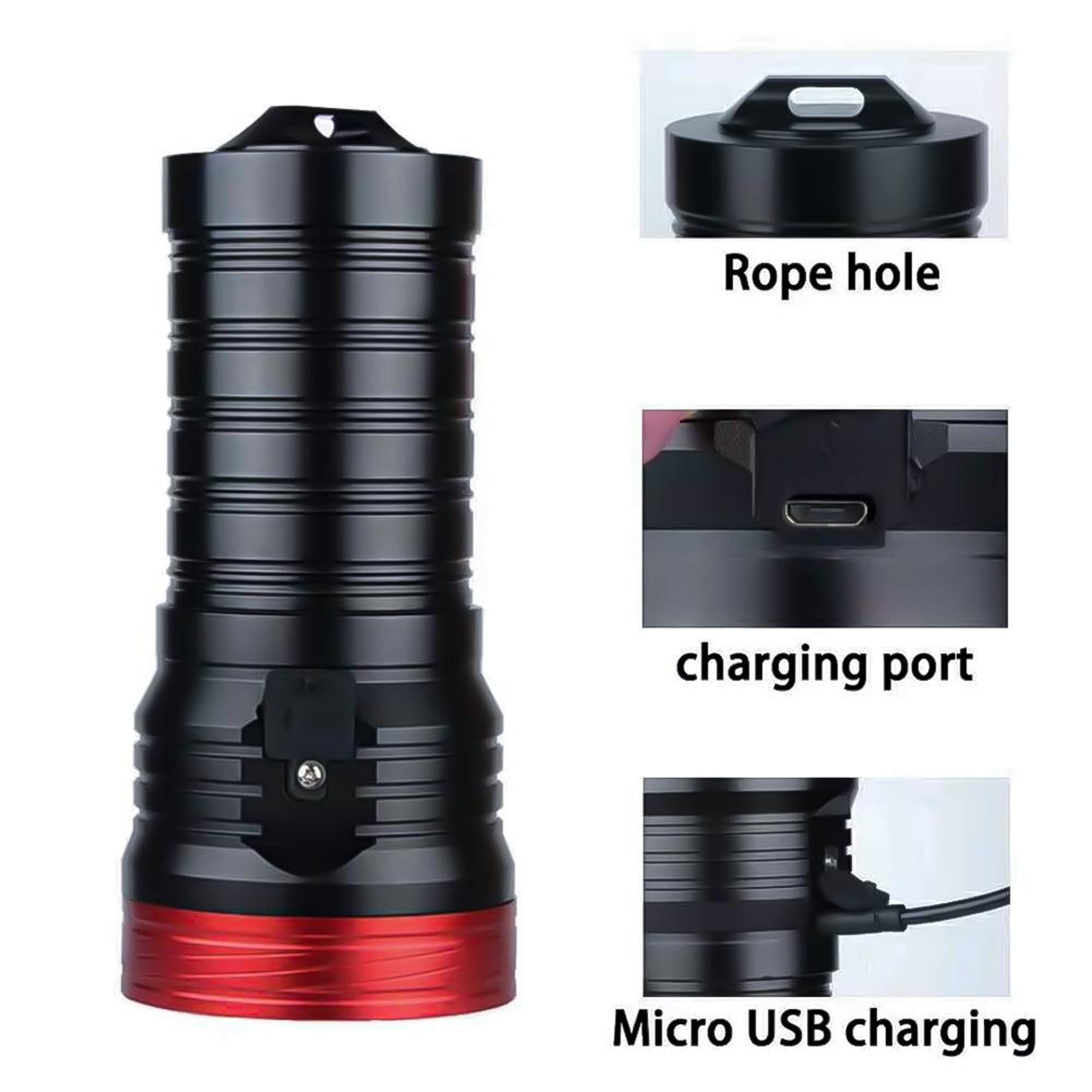 3 Mode High Lumen LED Flashlight 5400lm Rechargeable 18650 Torch 5