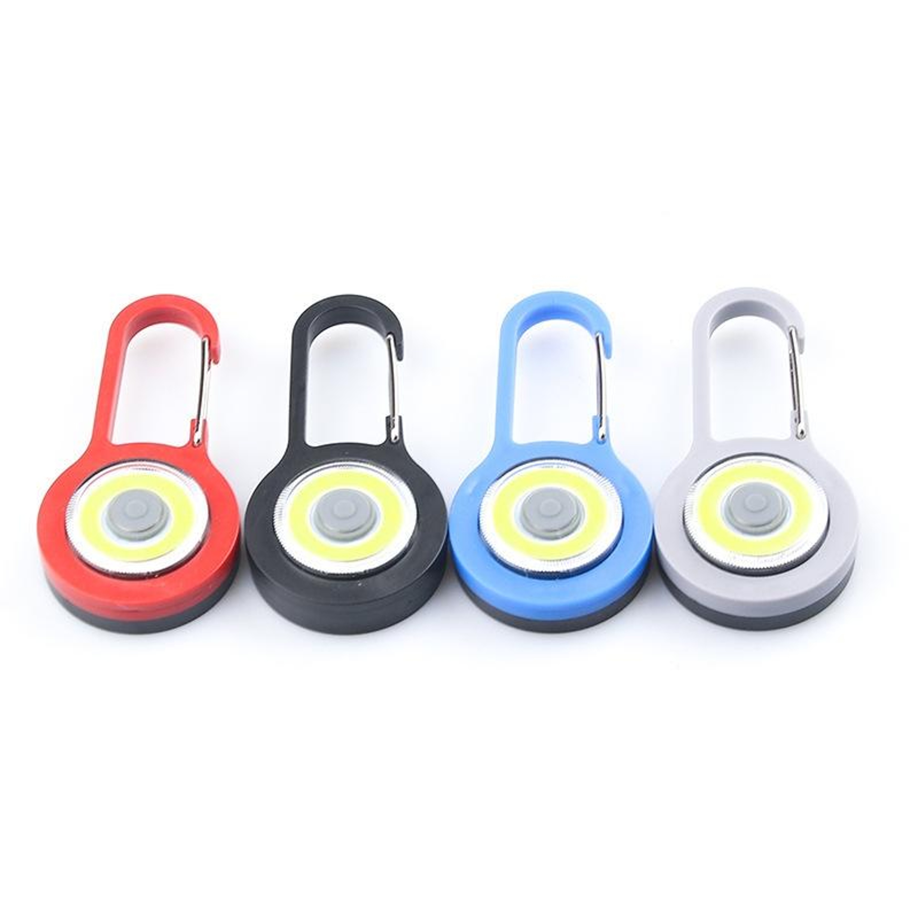 Mini COB Flashlight Keychain Carabiner Lights With SOS Mode For Camping Fishing  Emergencies 0