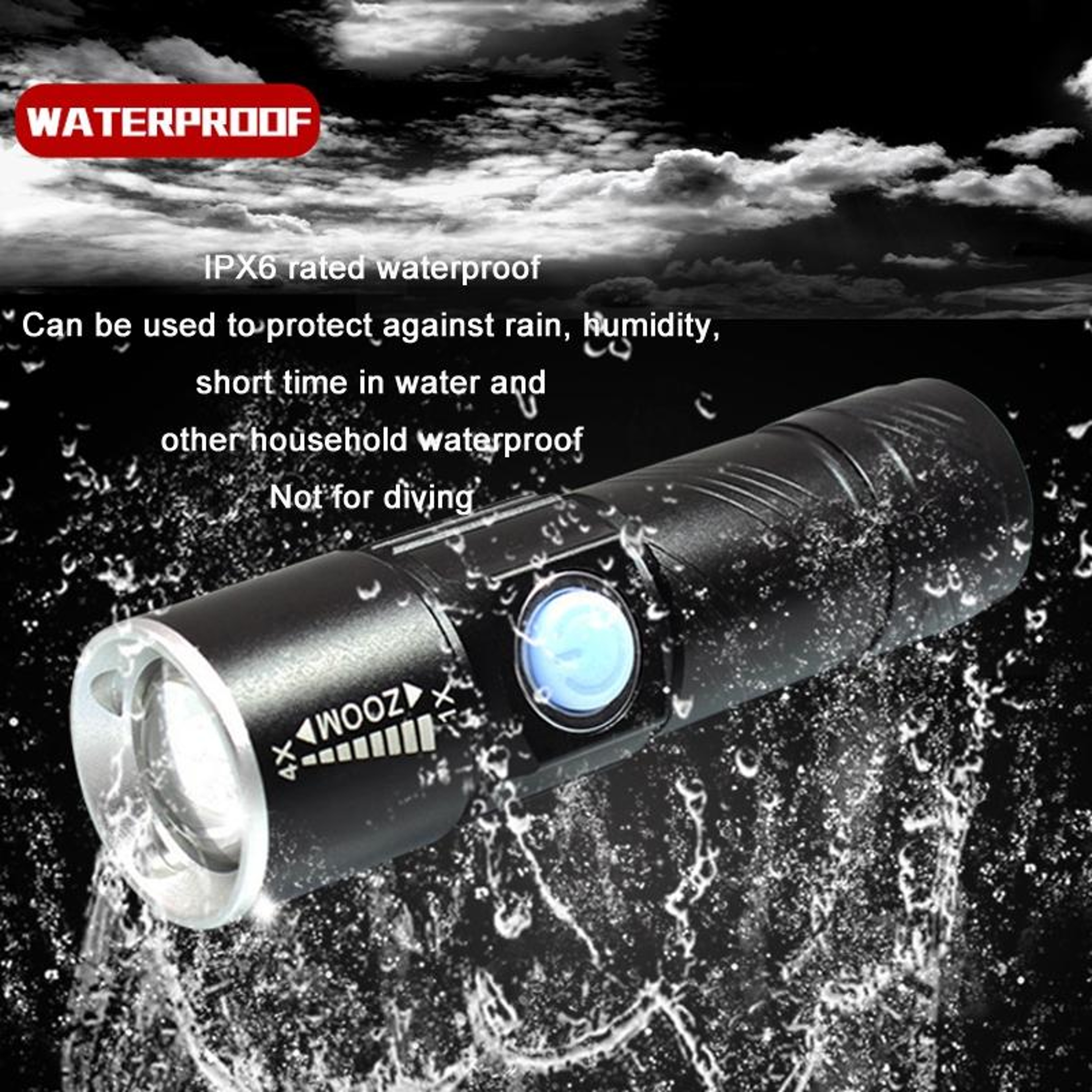 Rechargeable UV Flashlight For Jade  Gemstone Inspection With Adjustable Focus 5
