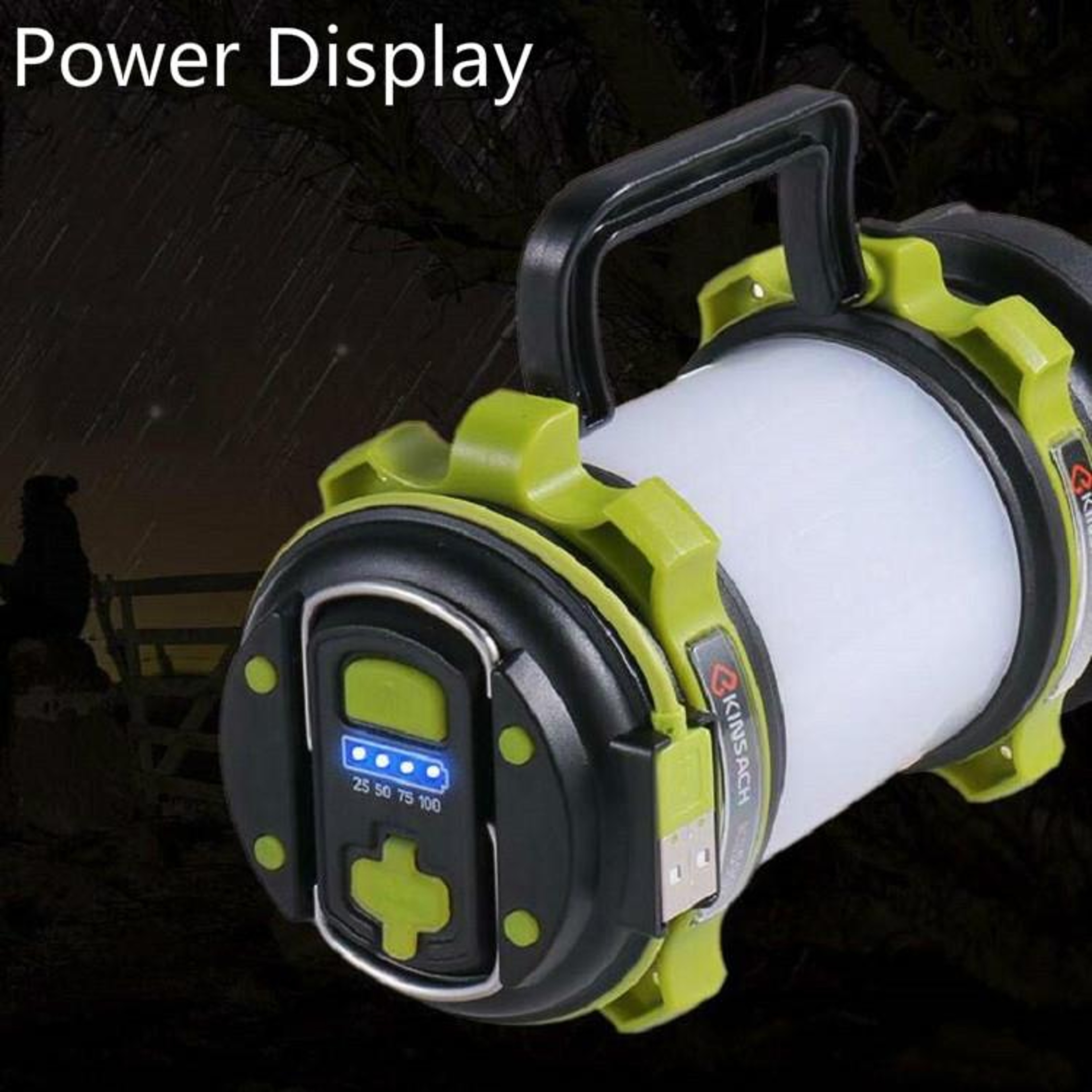 Premium Portable LED Spotlight  Rechargeable Camping Flashlight 4