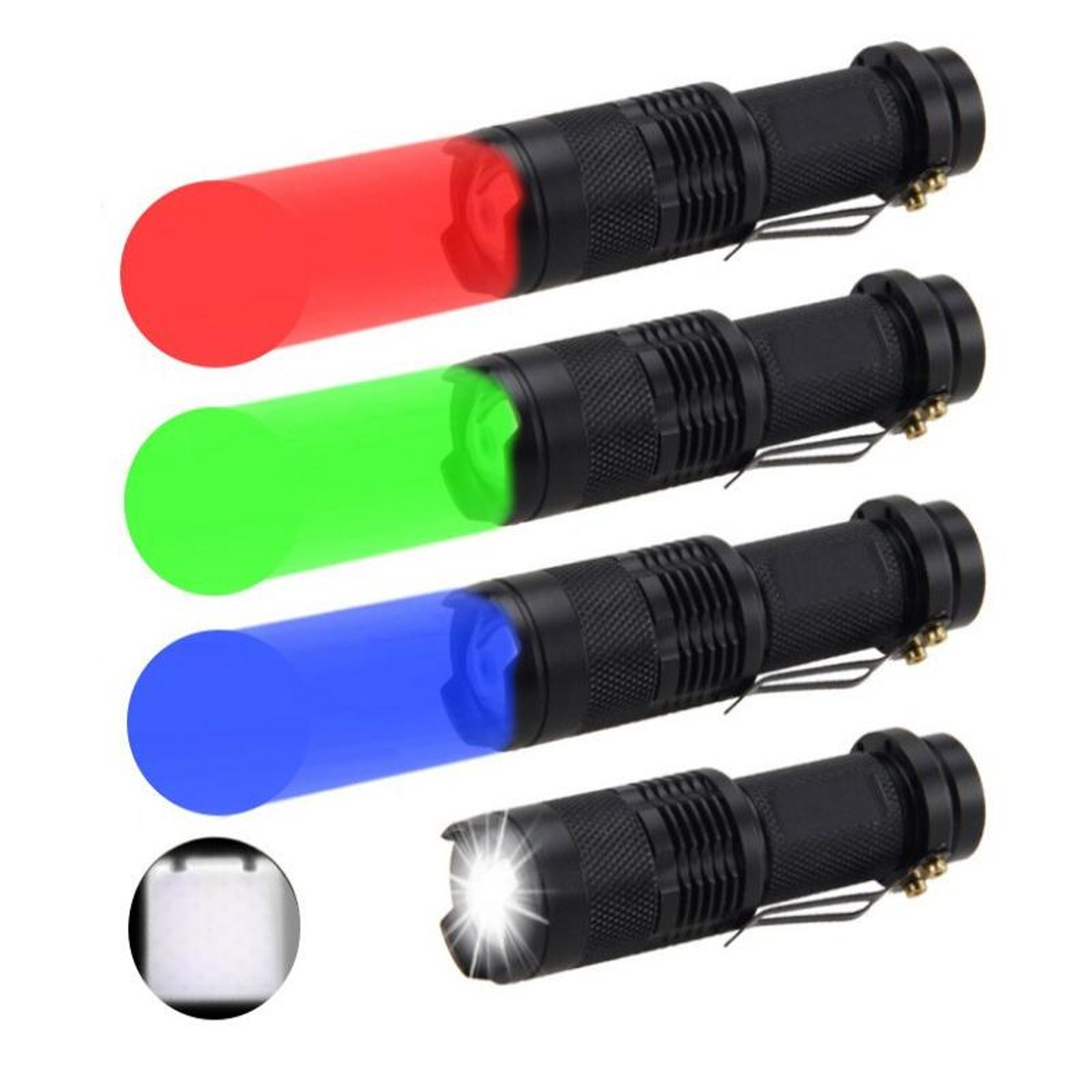 UltraBright Zoomable LED Flashlight 240LM Compact Waterproof Torch With 3 Modes 4