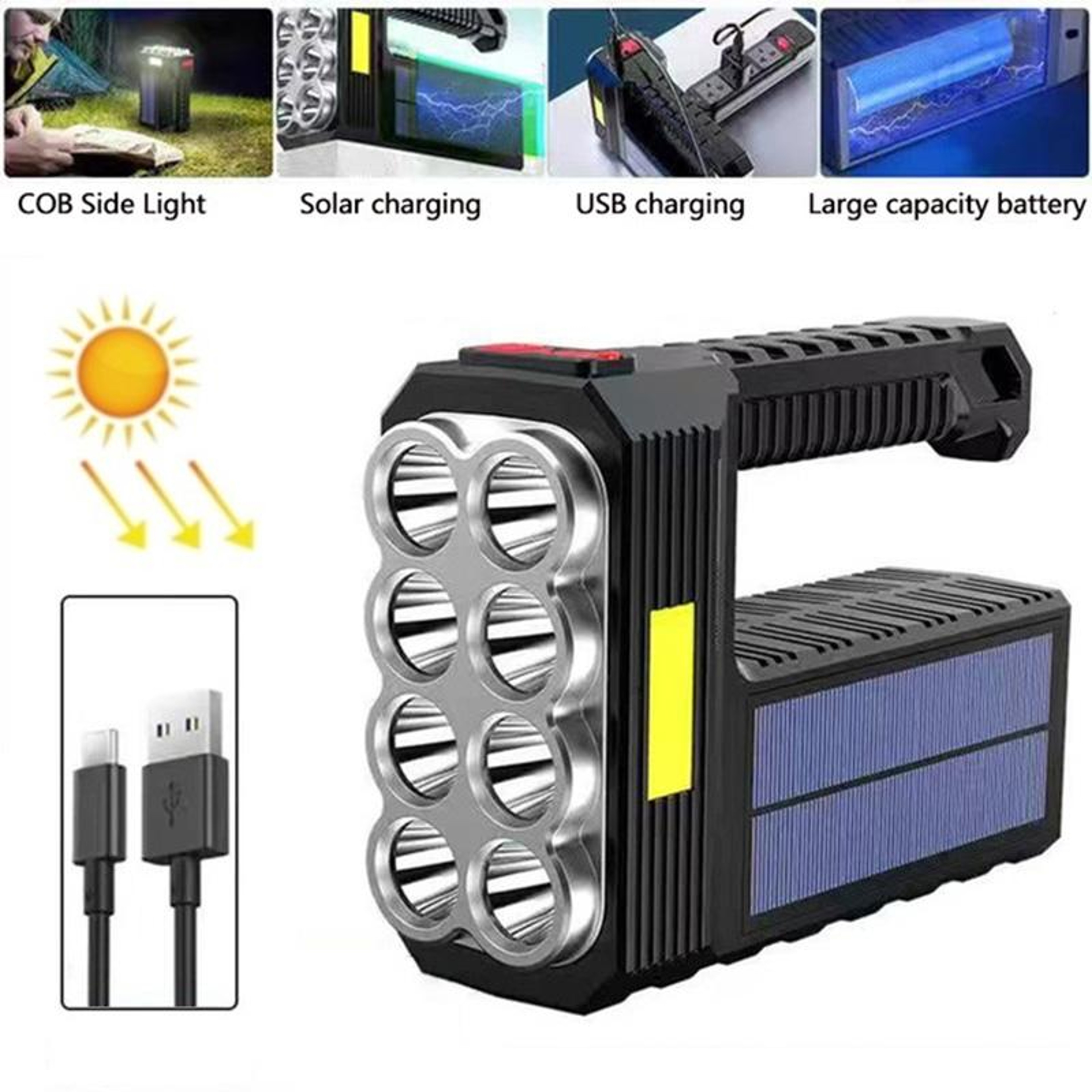SolarCharge Pro Waterproof LED Camping Lantern  Emergency Flashlight 2