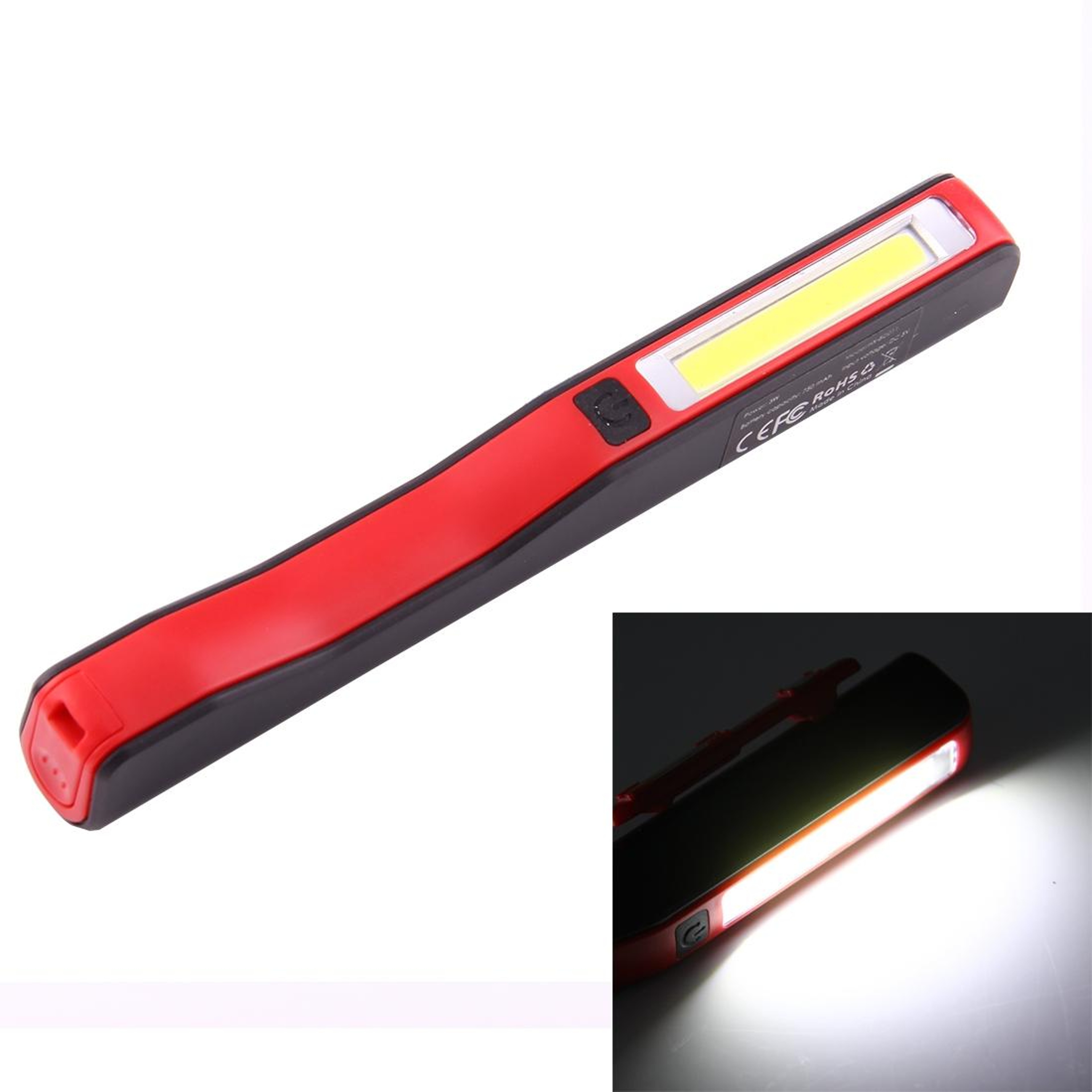 Magnetic LED Work Light Rechargeable Pen Flashlight With COB Inspection Beam 6