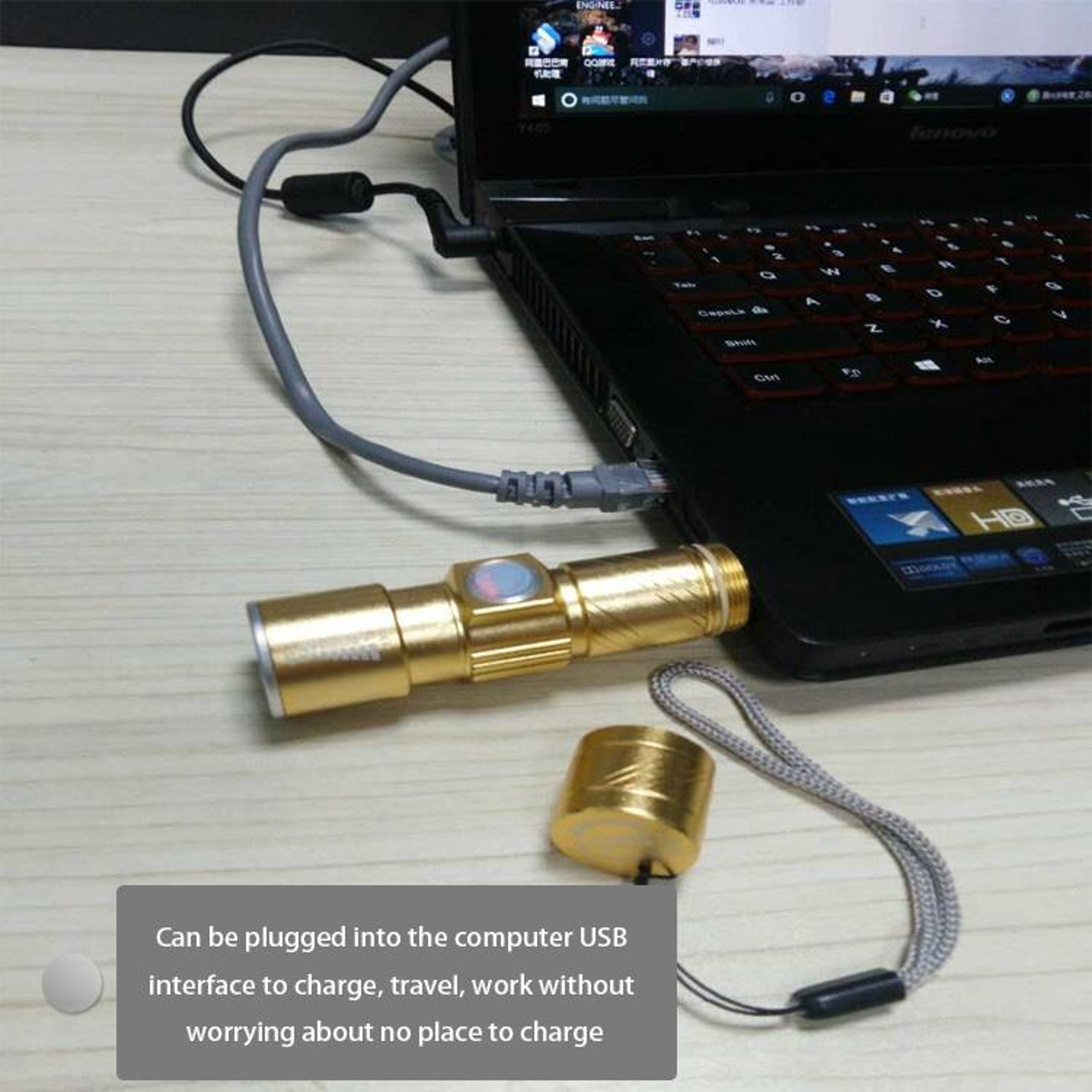 Premium Compact LED Zoom Flashlight White Light Tactical Torch For Outdoor Cycling  Emergency 9