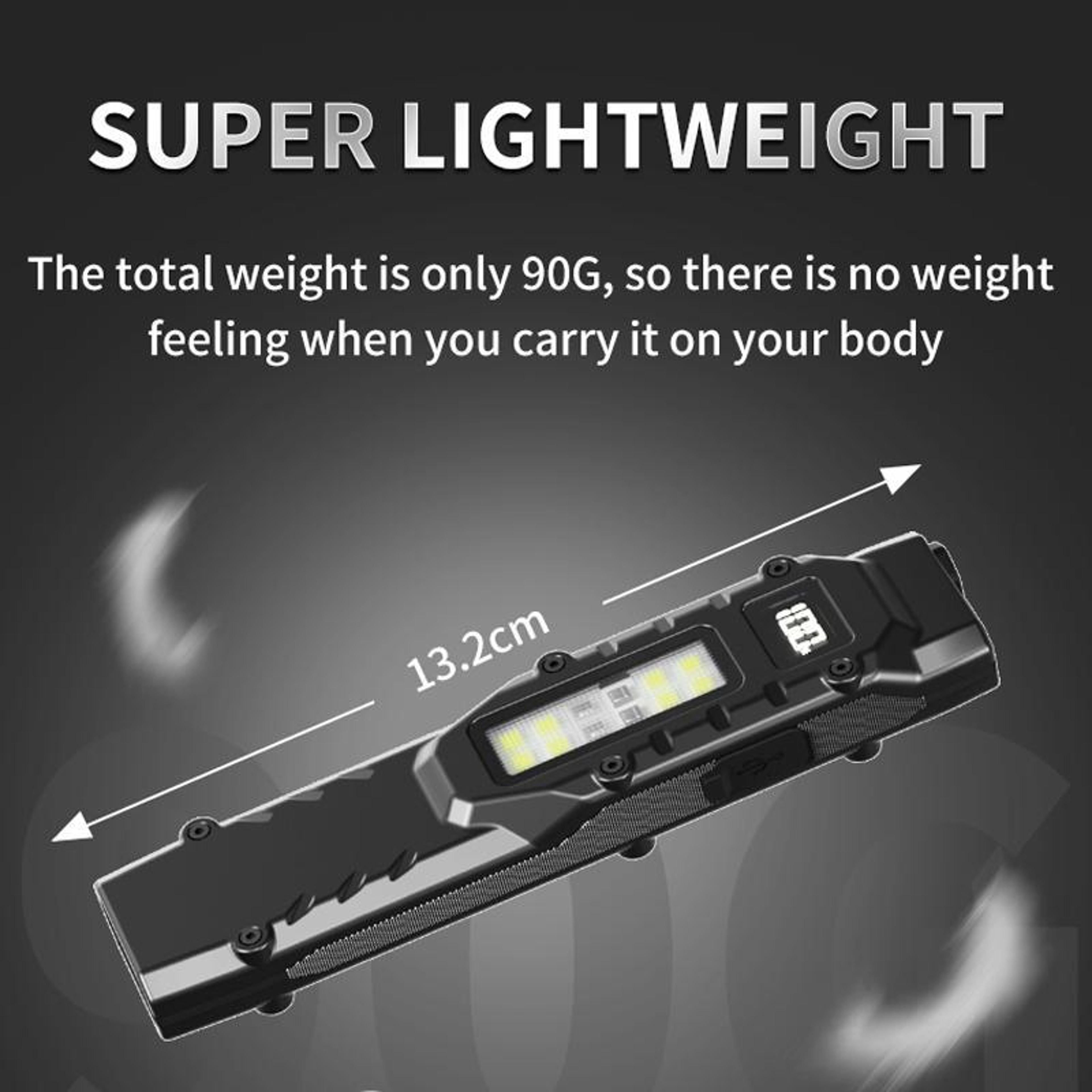 Outdoor Rechargeable Mini Tactical EDC Flashlight With Pen Clip  Multi Mode LED 5