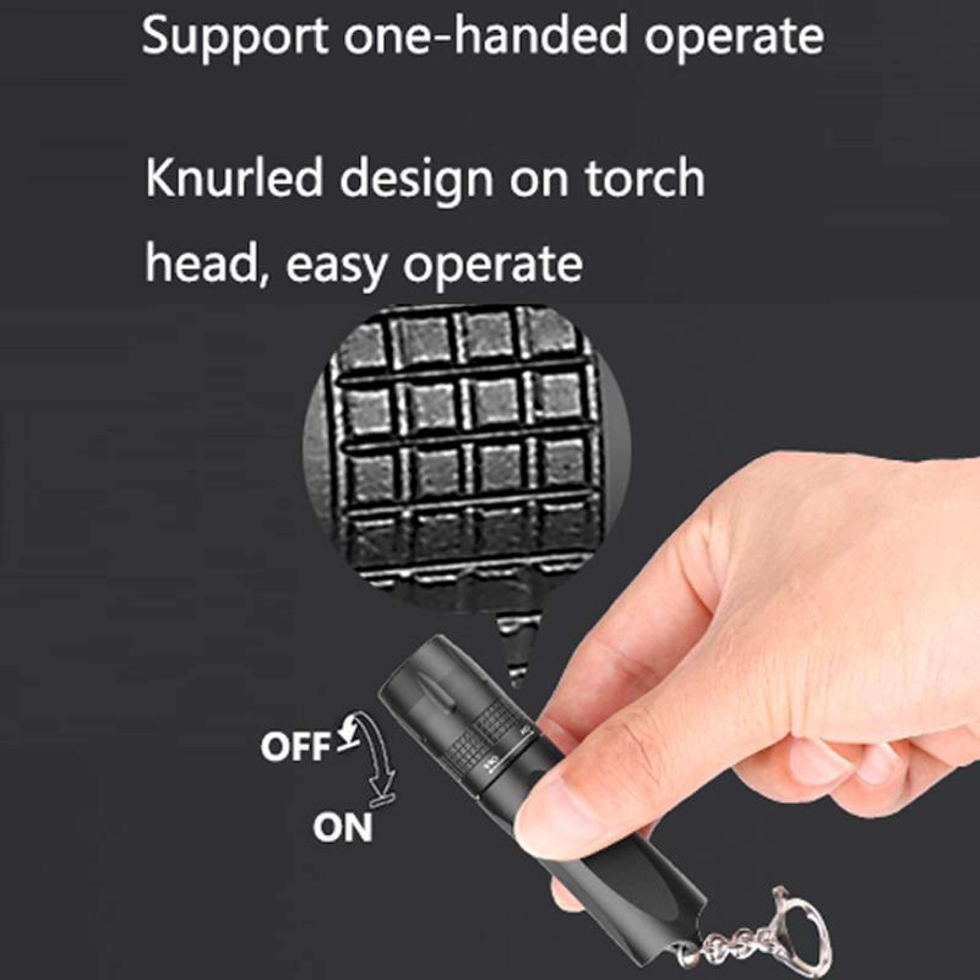 Mini Portable LED Keychain Flashlight Compact EDC Torch 6