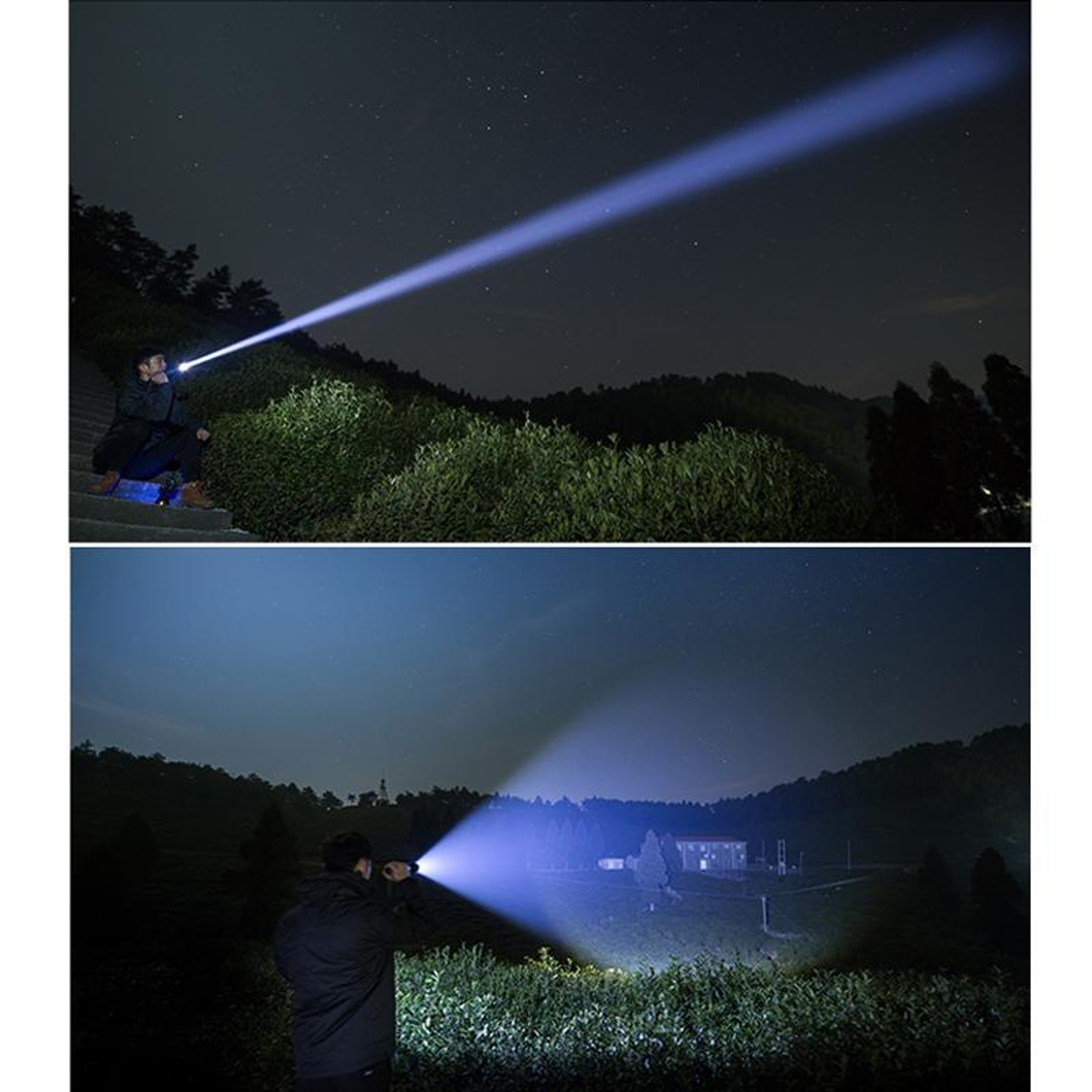 XHP50 Rechargeable Zoomable Tactical Flashlight With Power Display  Type C Charging 4