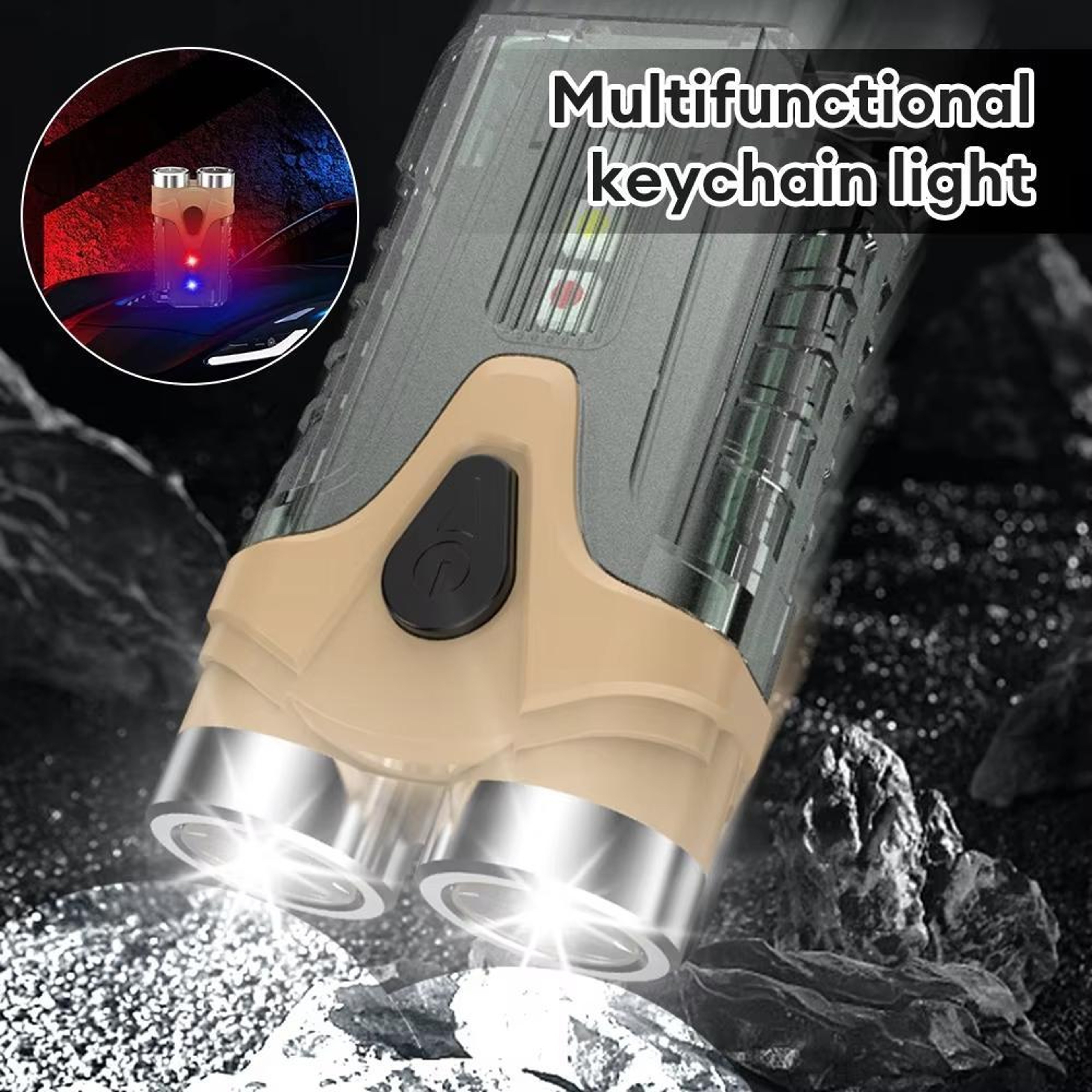 E SMARTER Rechargeable LED Keychain Flashlight With Magnetic Base  Emergency Warning Light 1