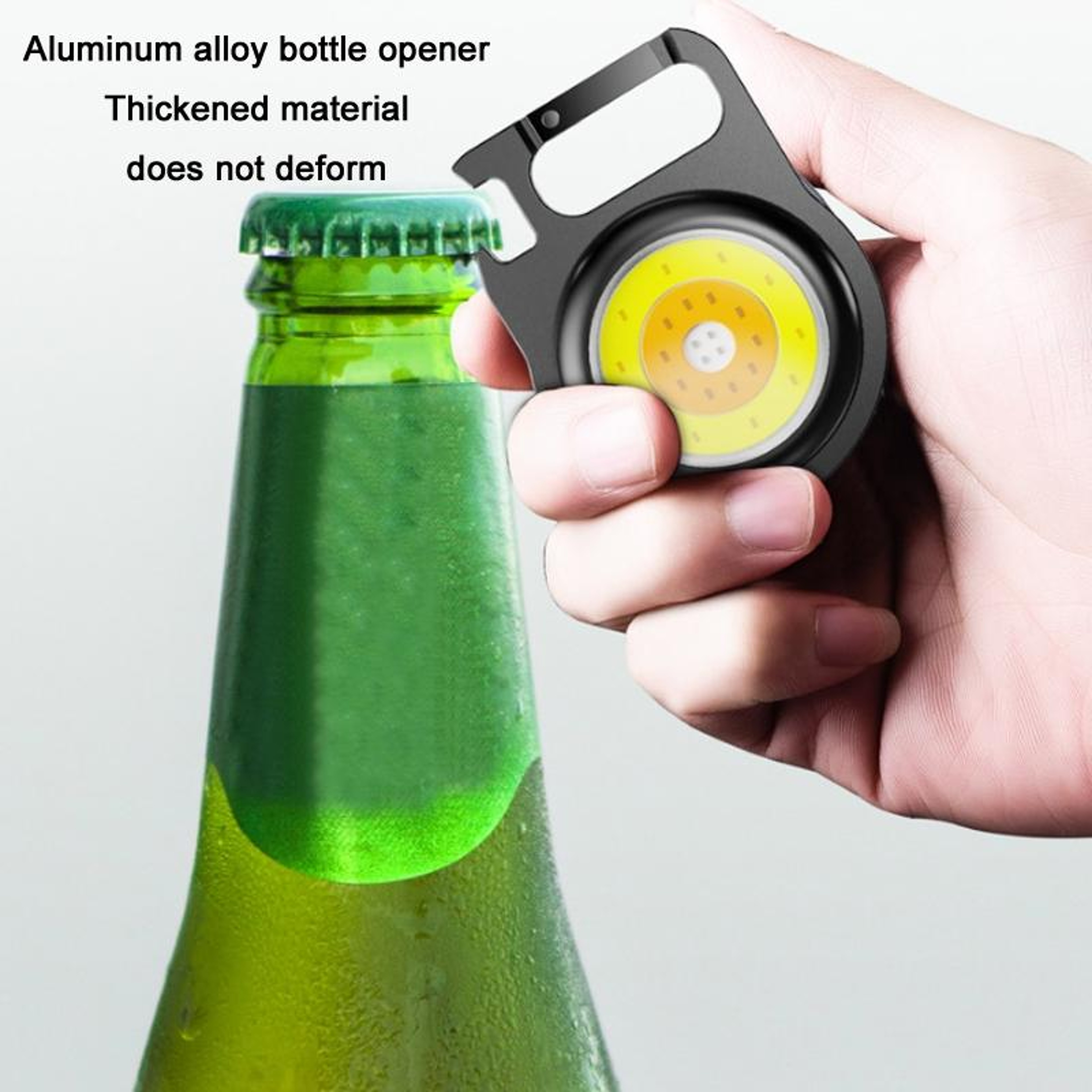 MagnaBeam 500L Rechargeable COB Keychain Flashlight With Magnetic Base  Bottle Opener 4