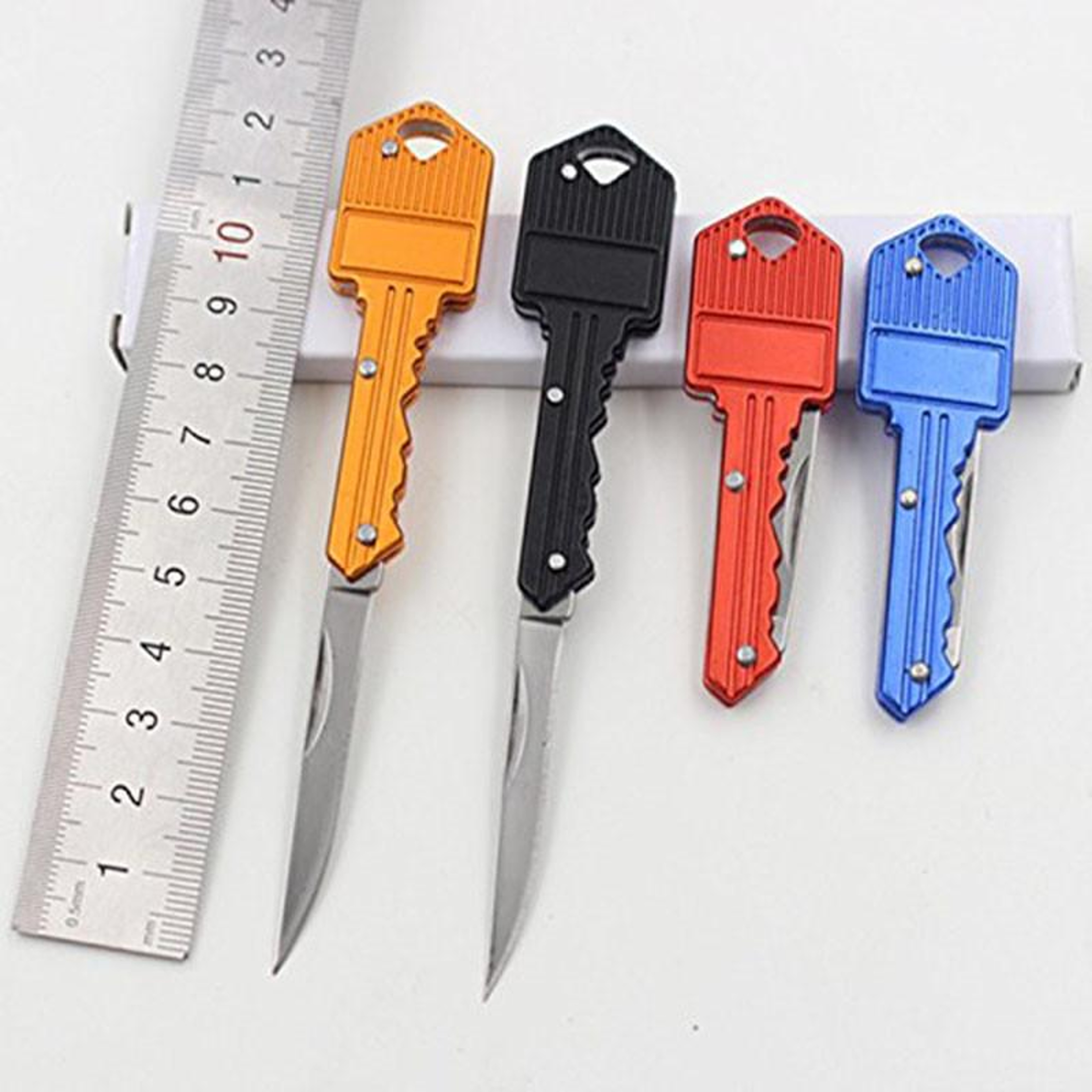 Mini Keychain Folding Knife  Peeler Portable Self Defense Tool 1