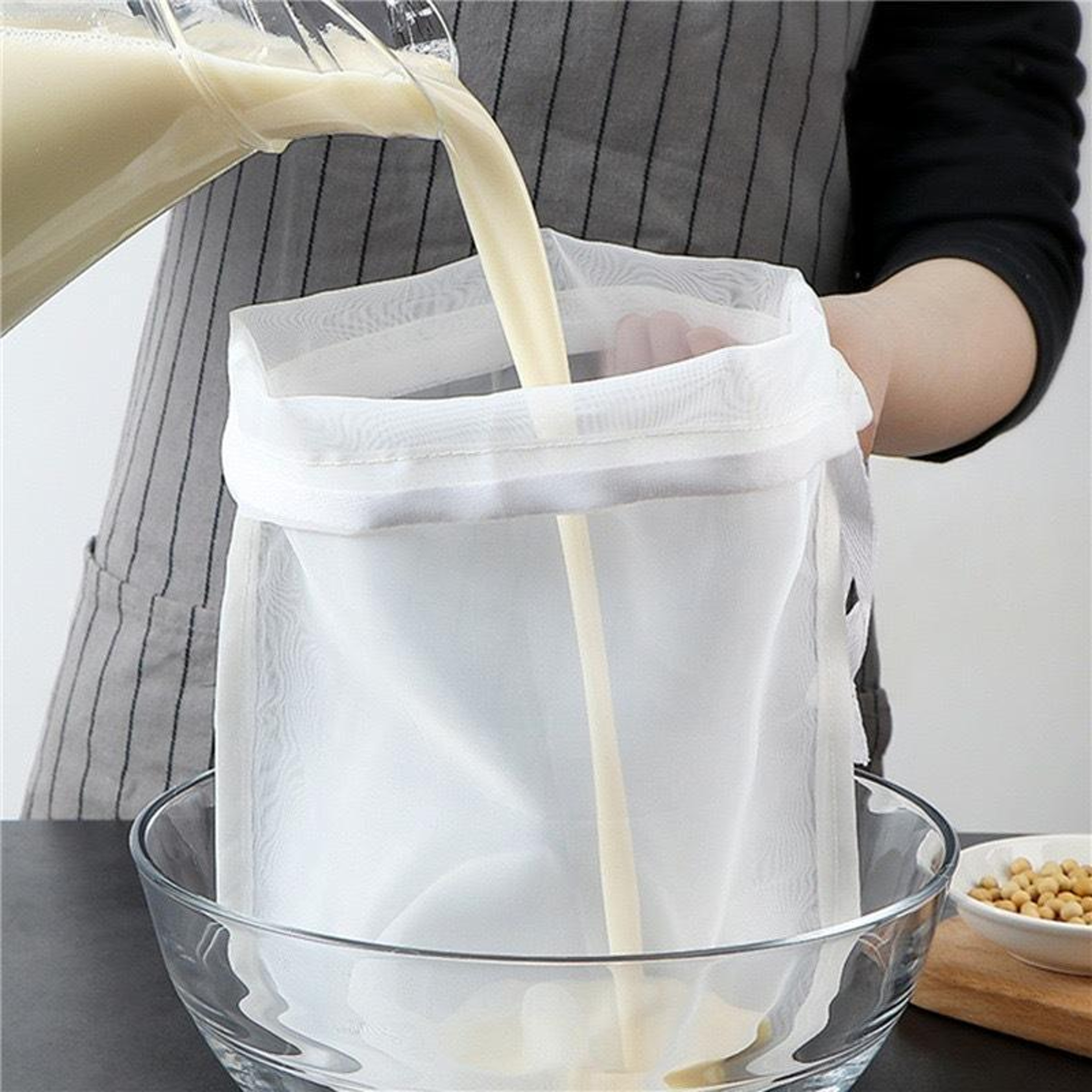 Premium Ultra Fine 100 Mesh Soy Milk Filter Bag  Fine Mesh Filter Bag Kitchen Strainer 8