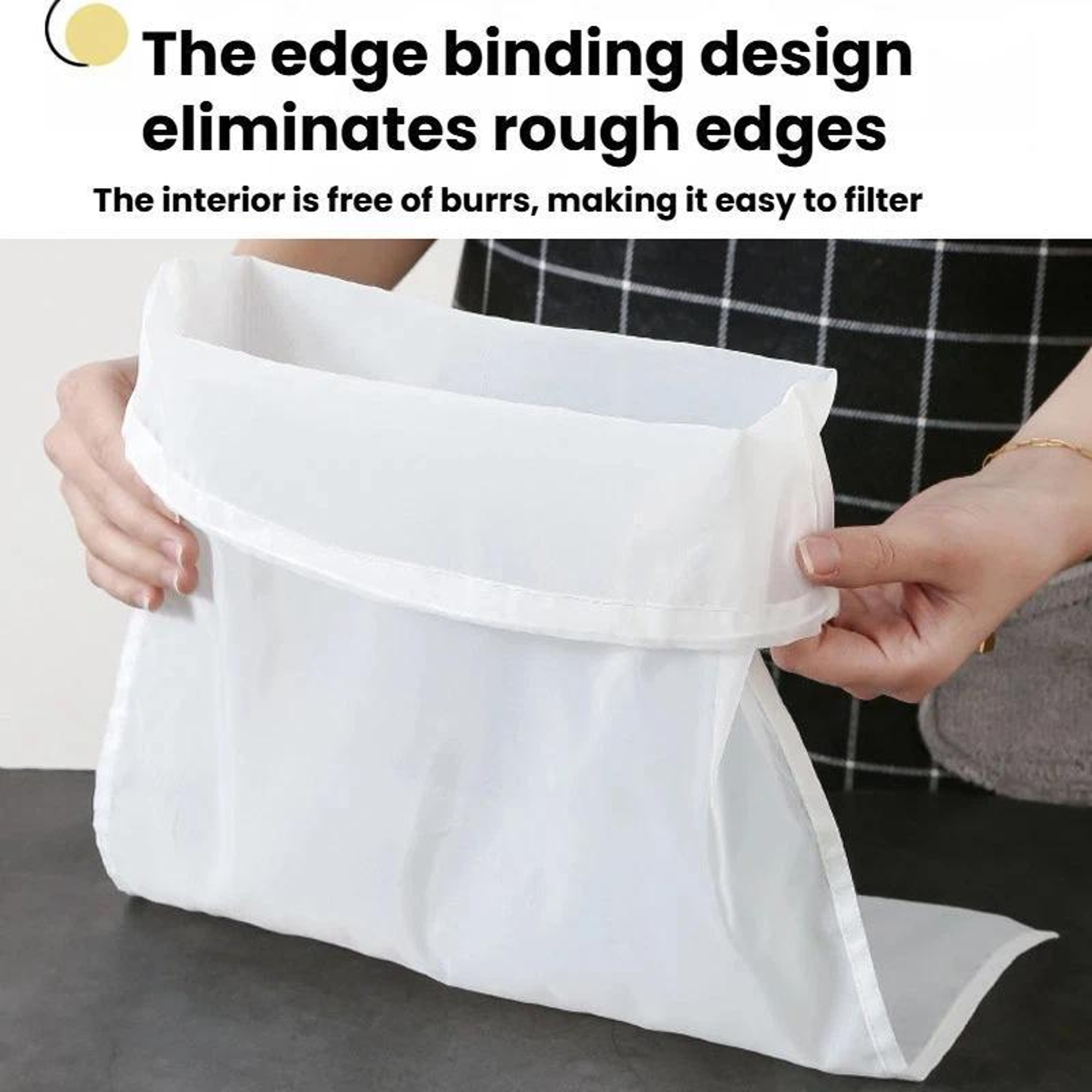 Premium Ultra Fine 100 Mesh Soy Milk Filter Bag  Fine Mesh Filter Bag Kitchen Strainer 3