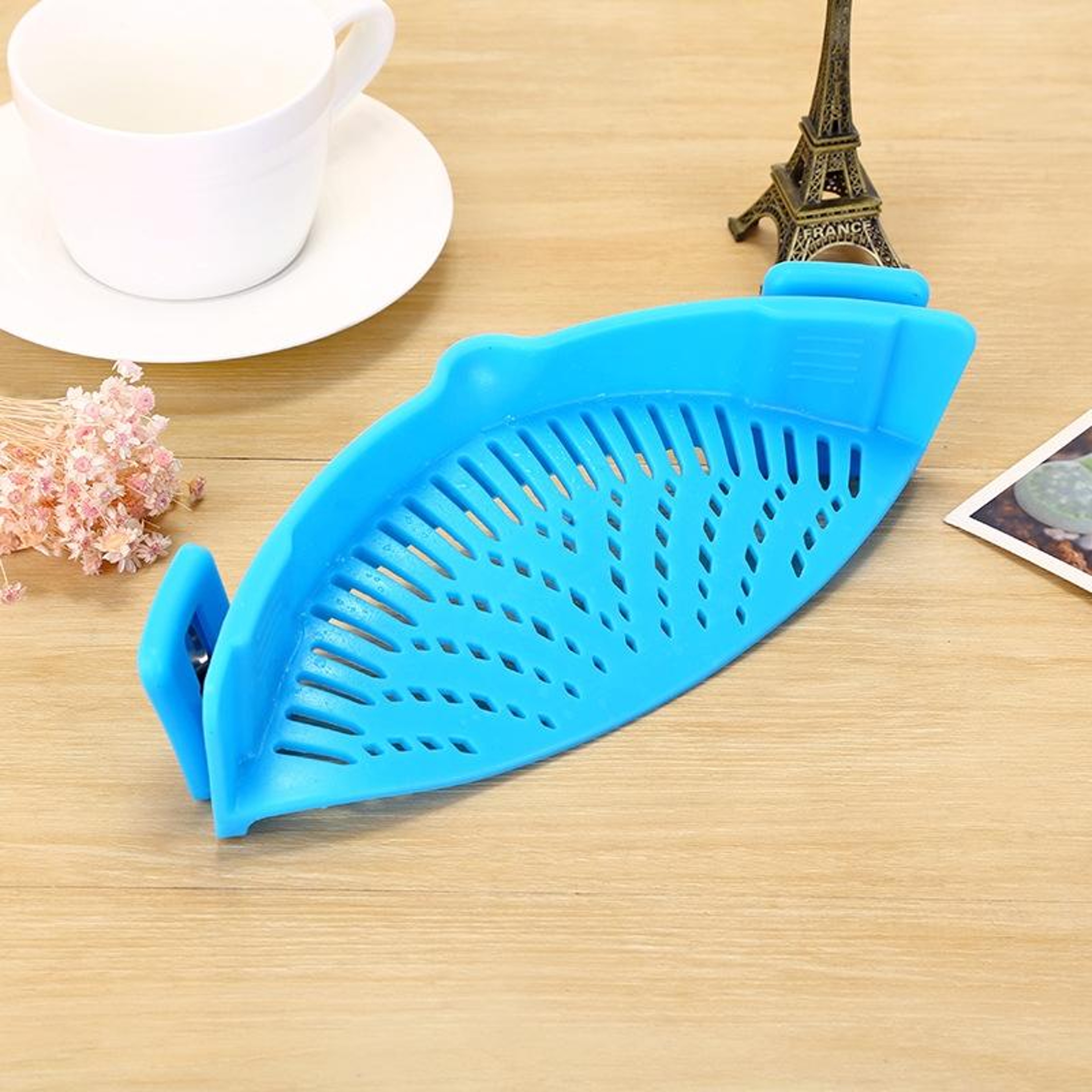 Premium Silicone Pot Strainer Clip On Kitchen Pasta  Vegetable Drain 1